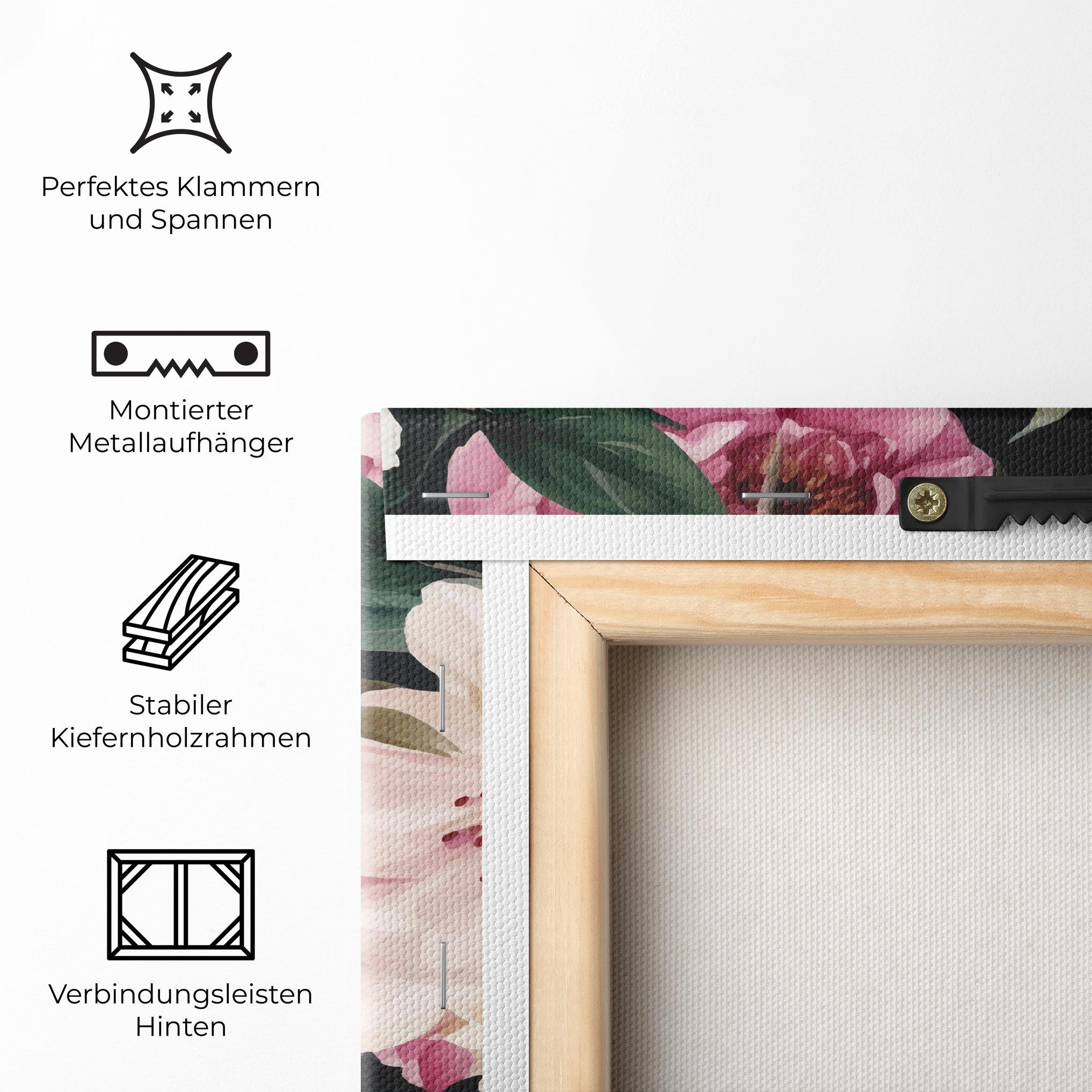 Leinwandbild Peony Paint mockup 5