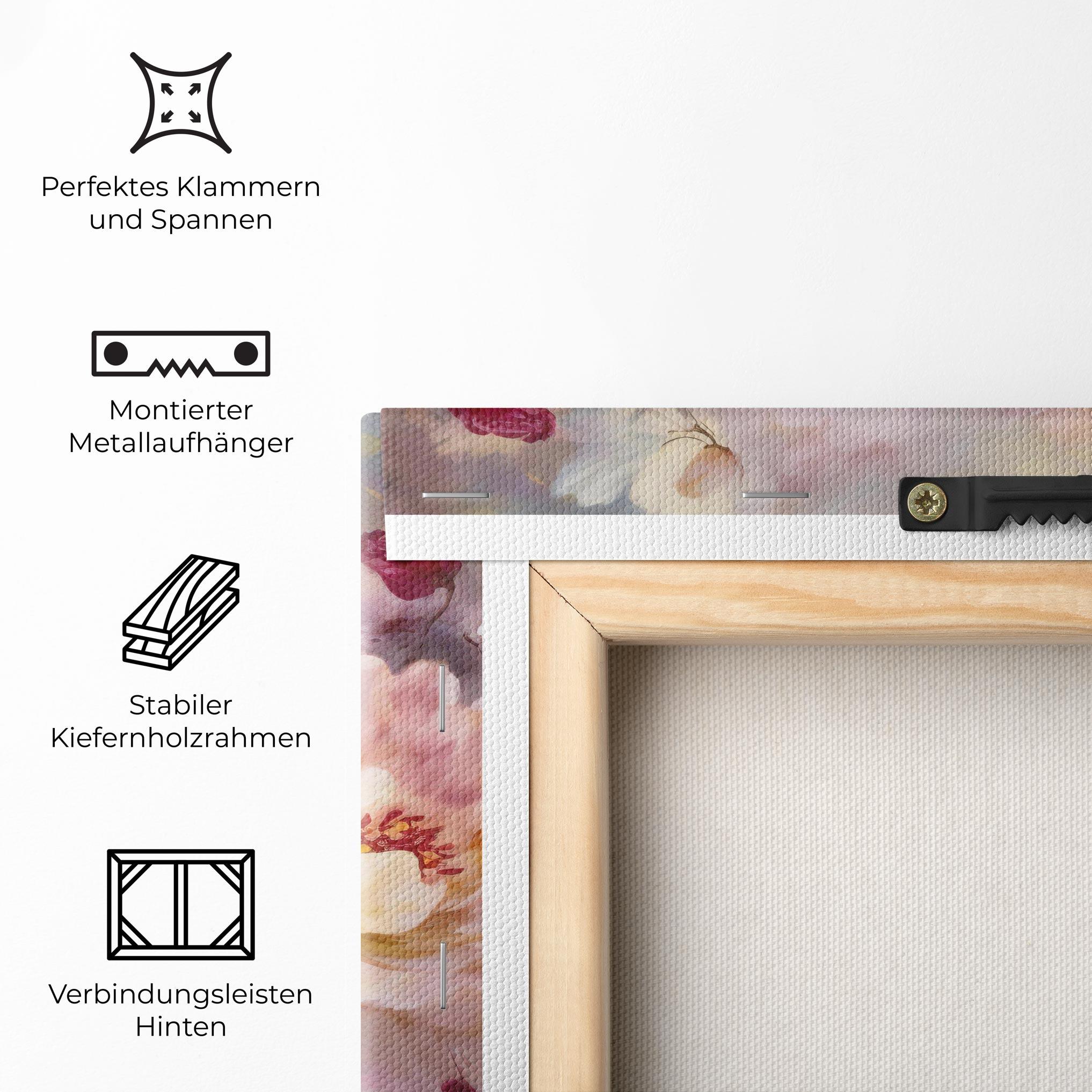 Leinwandbild Peony Painting Art mockup 5