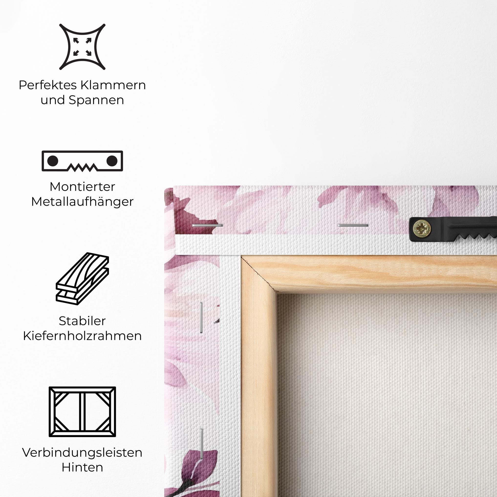 Leinwandbild Peony Pink Purple mockup 5