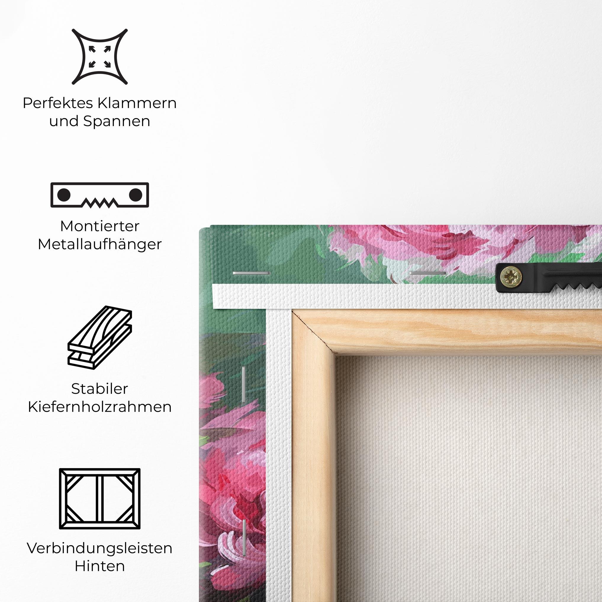 Leinwandbild Pretty Peonies mockup 5