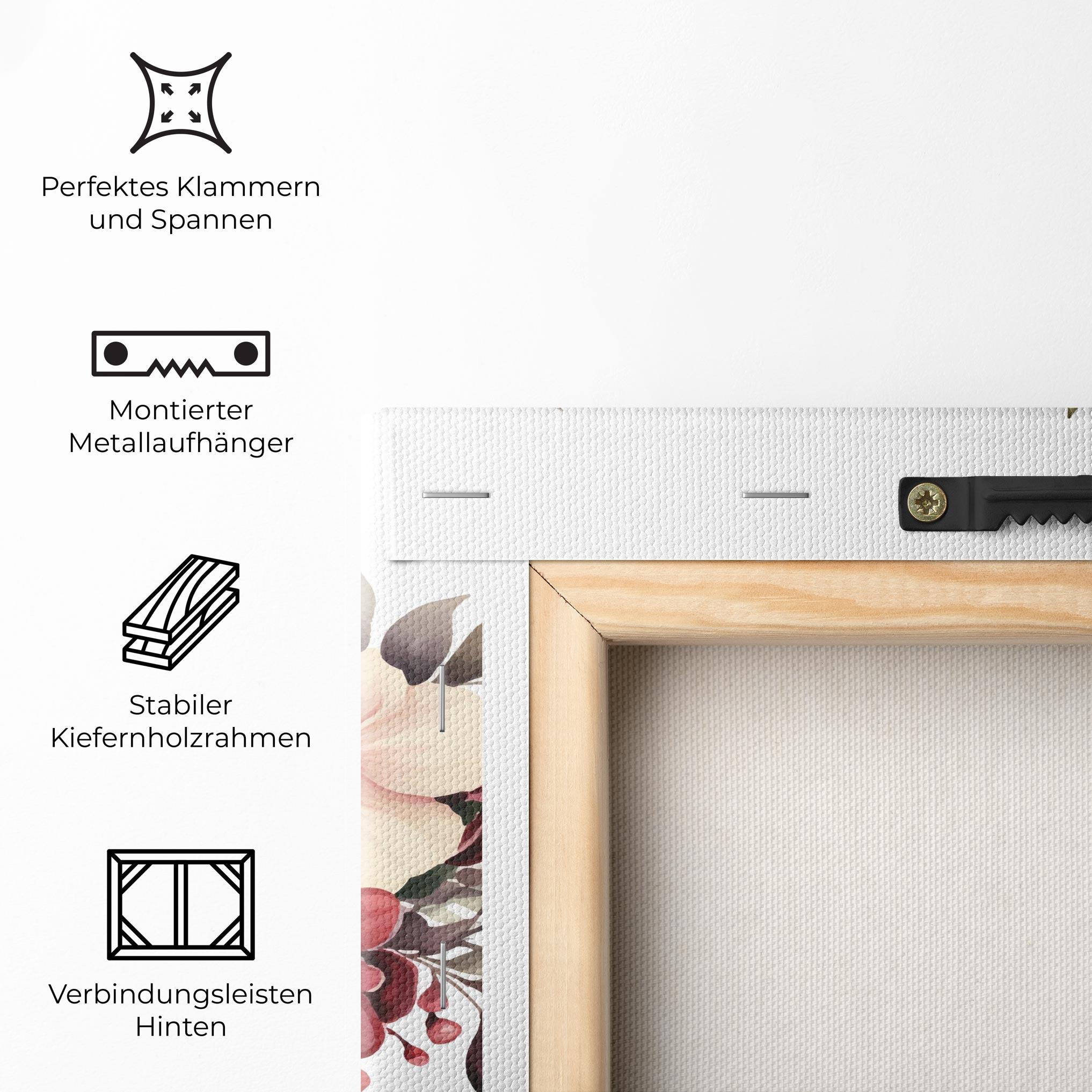 Leinwandbild Red Peony mockup 5