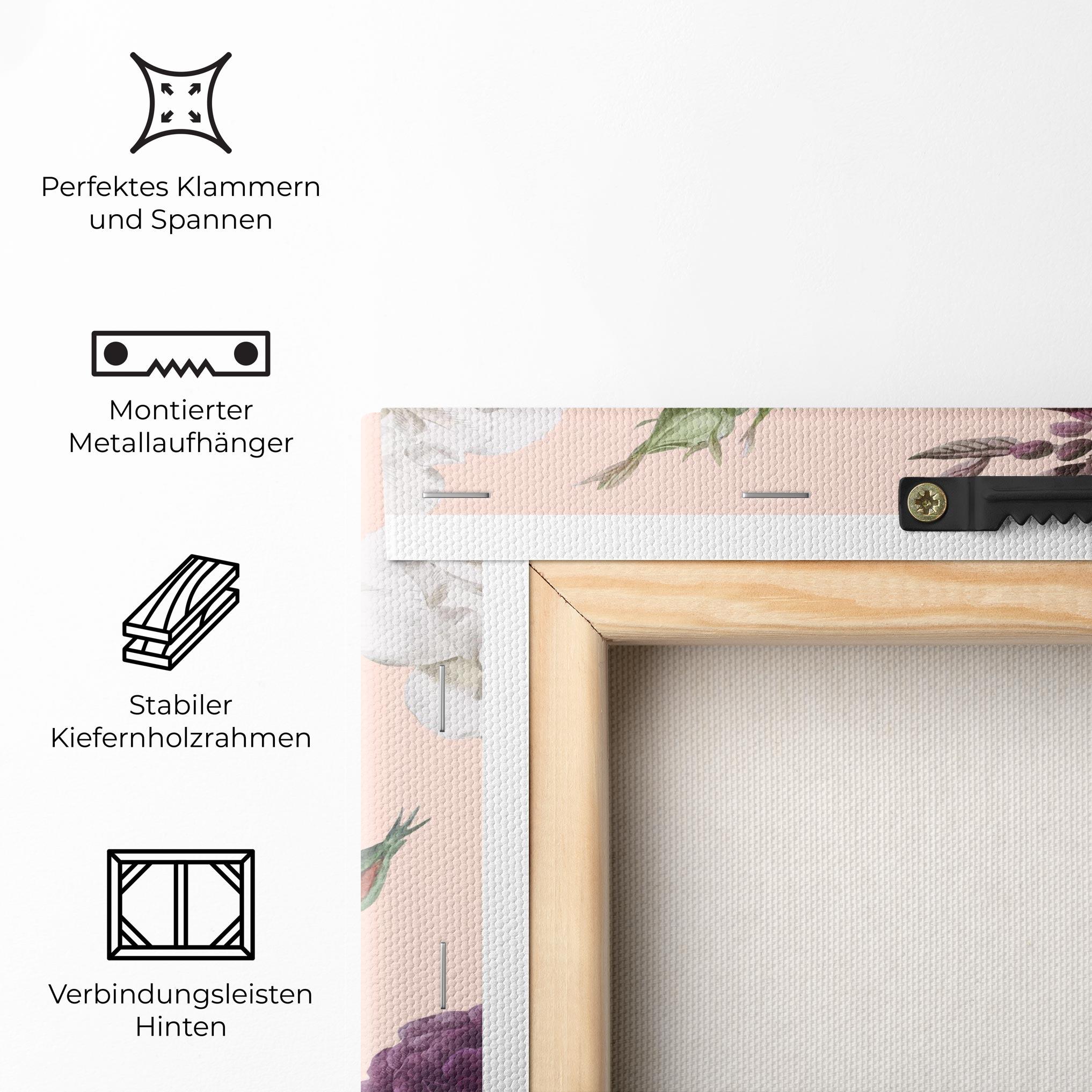 Leinwandbild Rose And Peony mockup 5