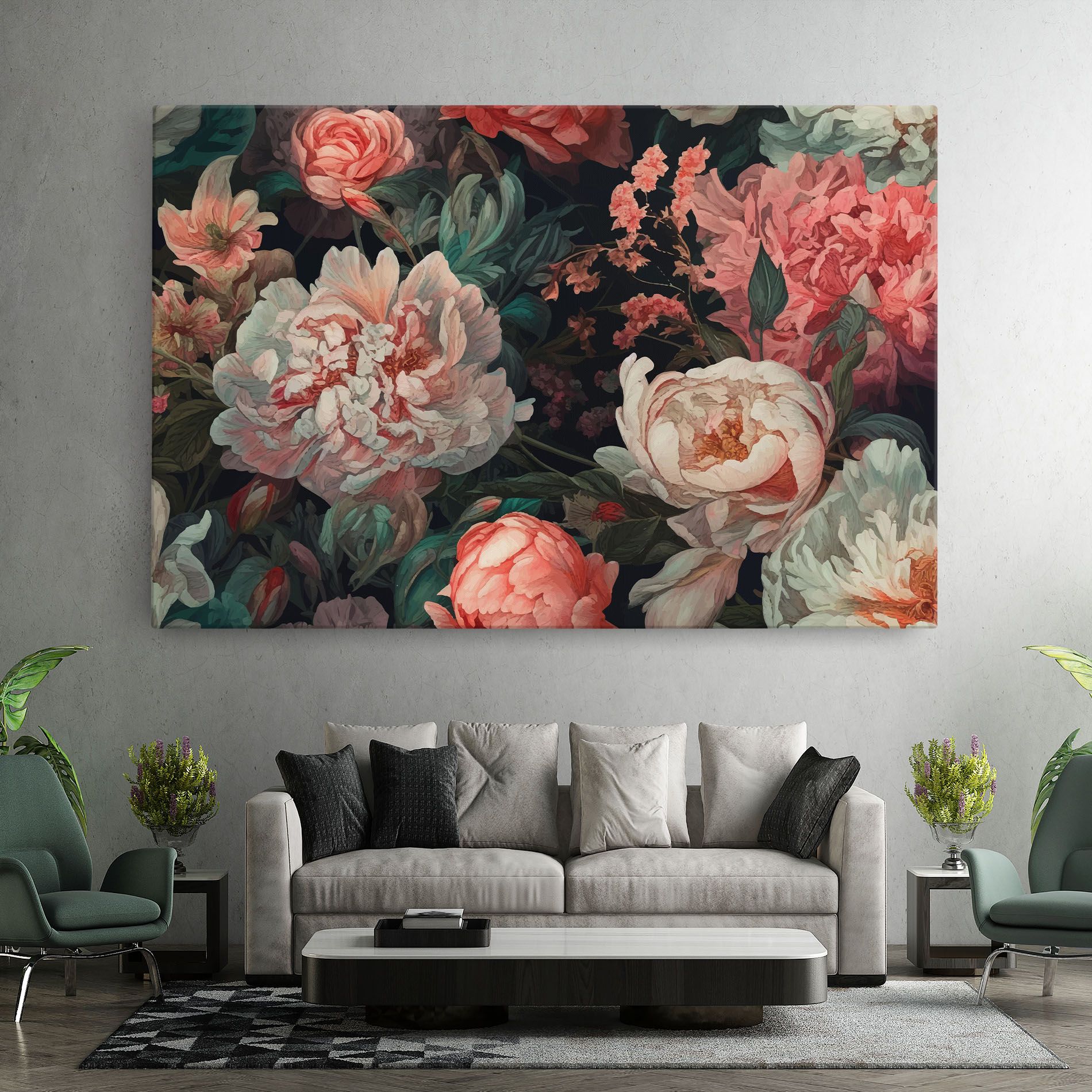 Artistic Pink Peony mockup 7