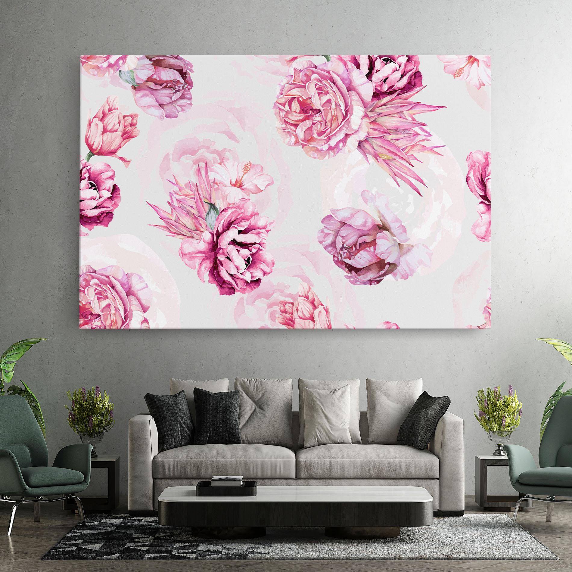Leinwandbild Blooming Peony mockup 7