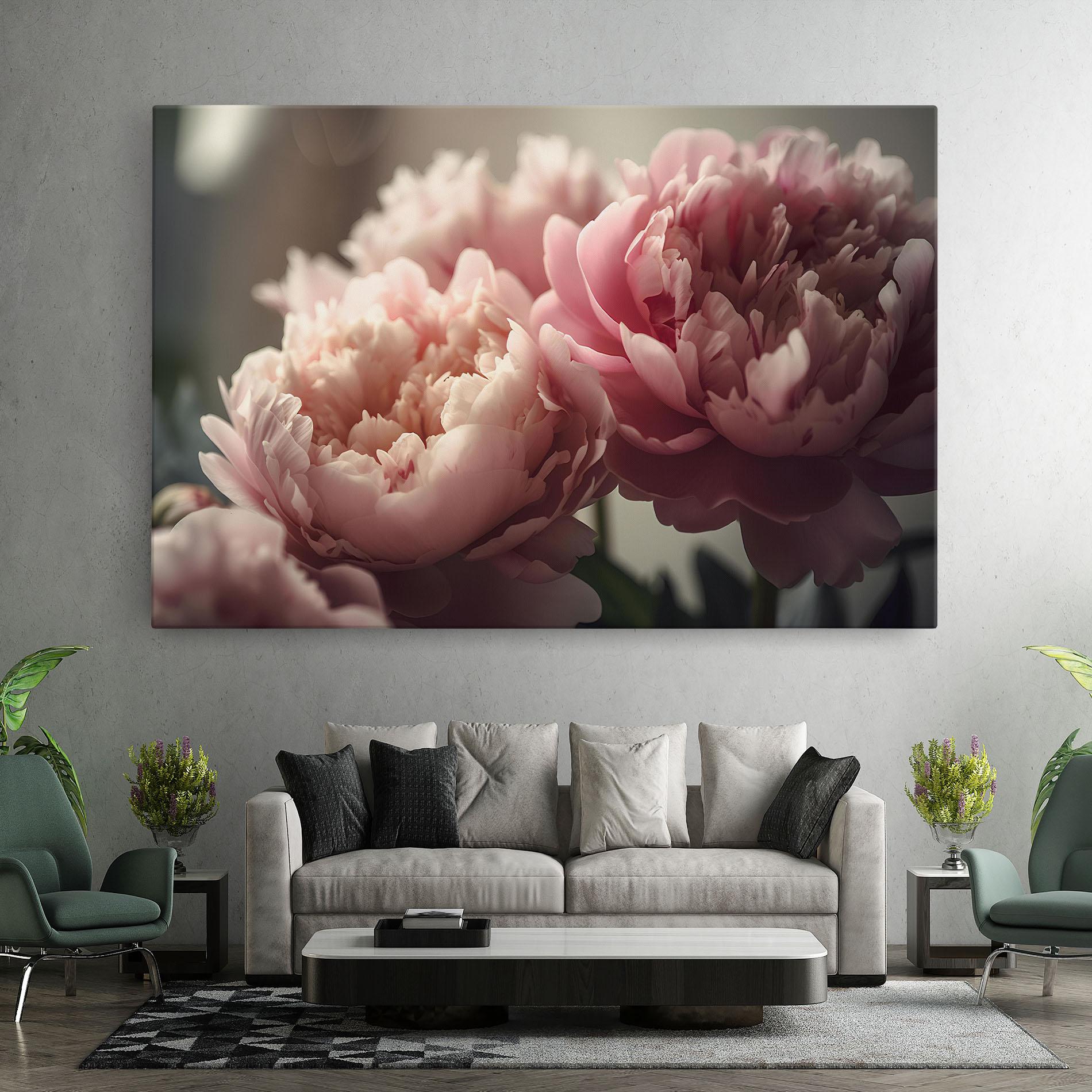 Leinwandbild Cream Dreamy Peony mockup 7
