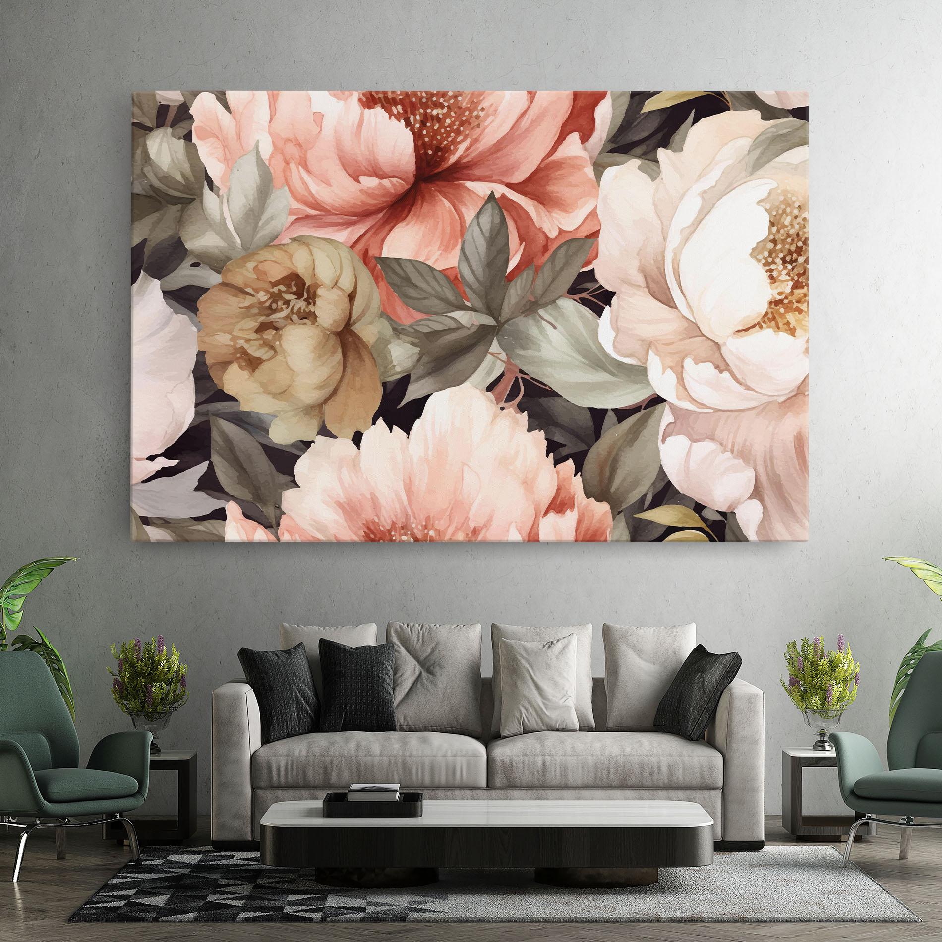 Leinwandbild Cream Pink Peony mockup 7