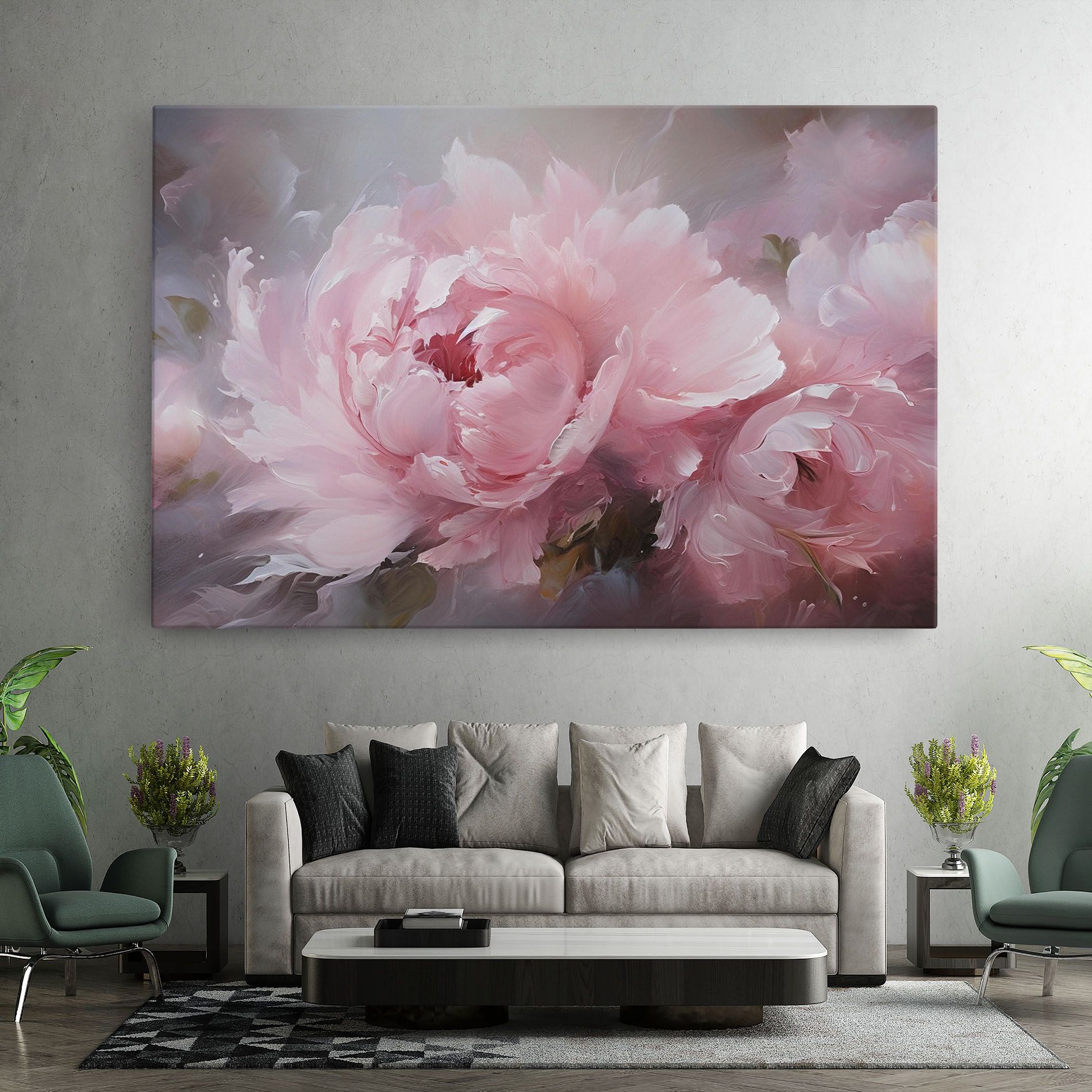 Dreamy Painting Peony mockup 7