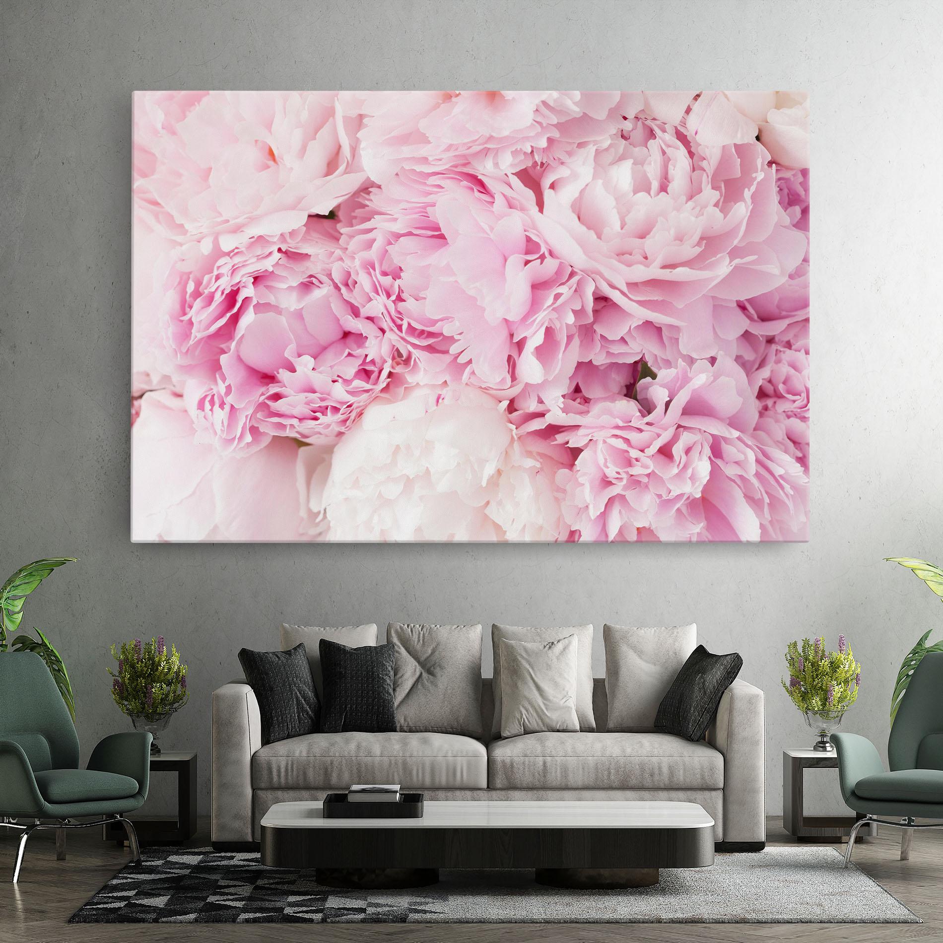 Leinwandbild Dreamy Pink Pastel Peony mockup 7