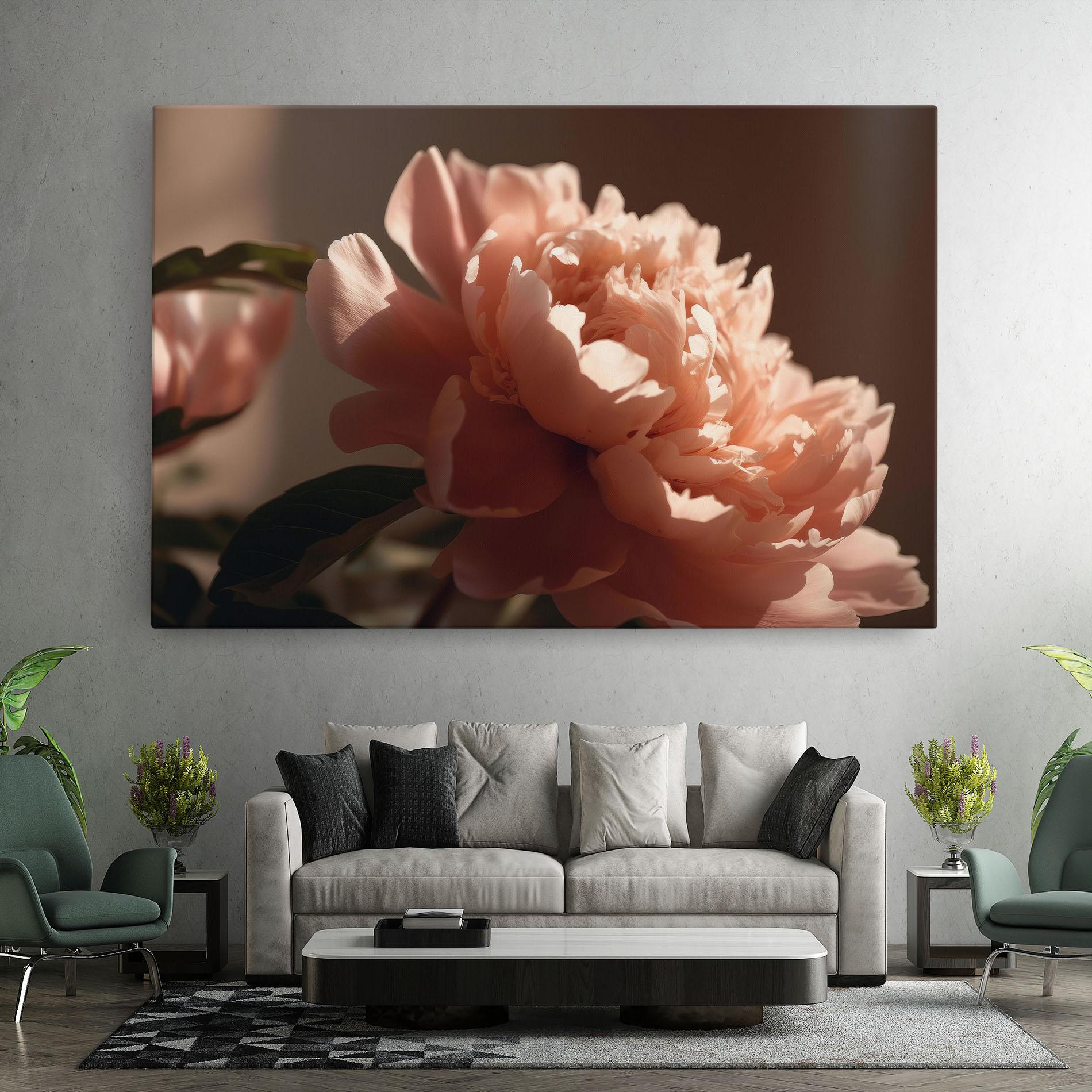 Leinwandbild Light Orange Peony View mockup 7