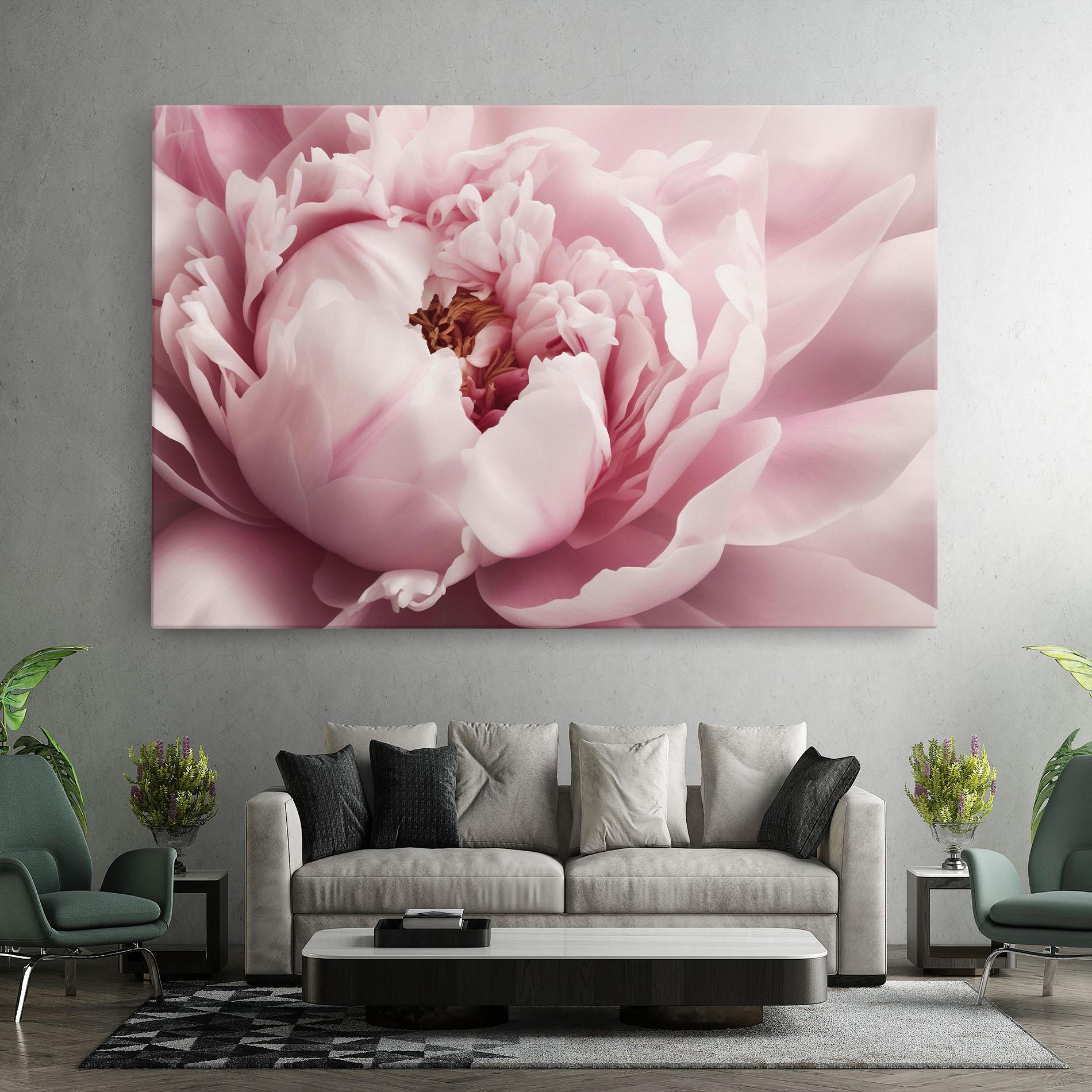 Leinwandbild Pastel Peony Petals mockup 7