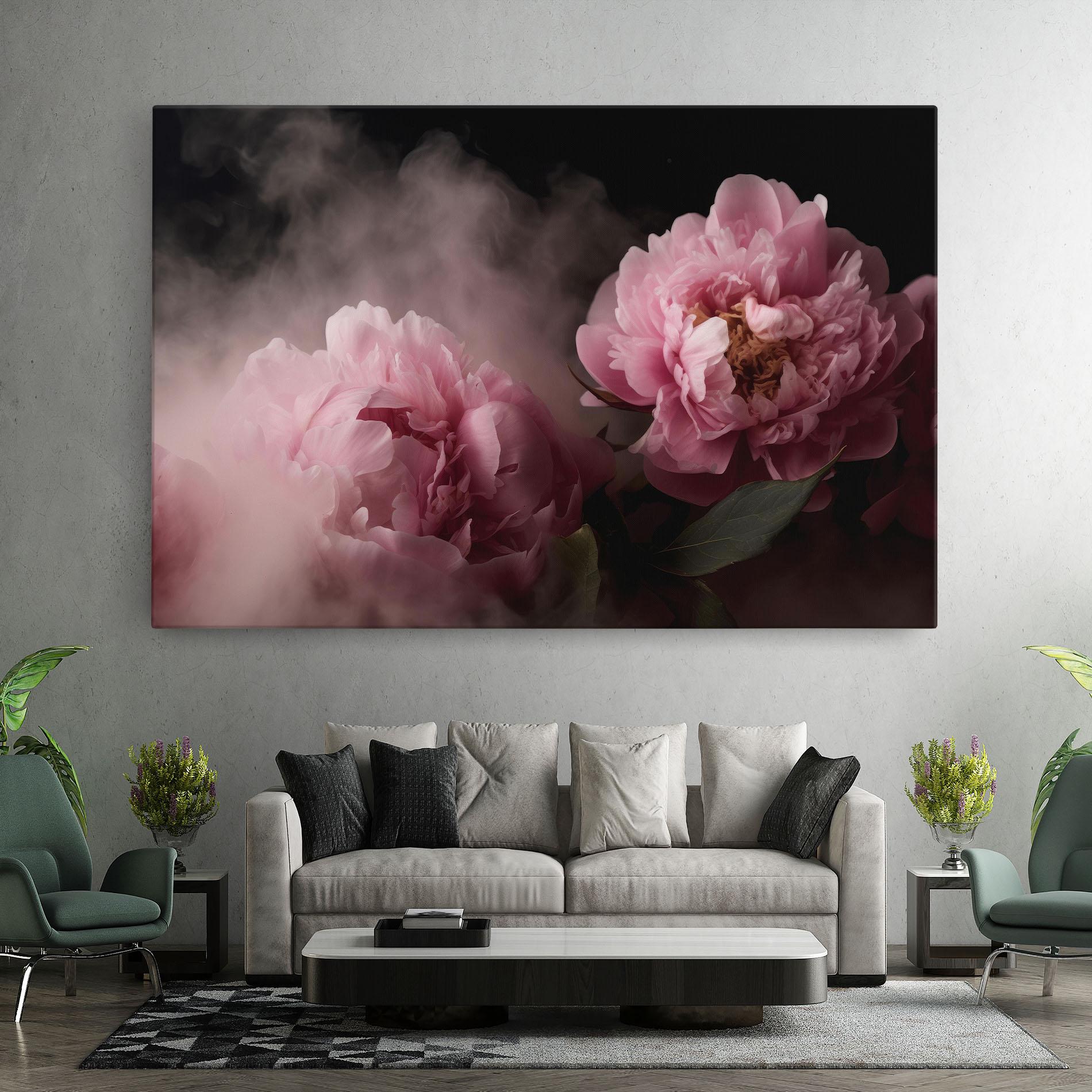 Leinwandbild Peony In Smoke mockup 7