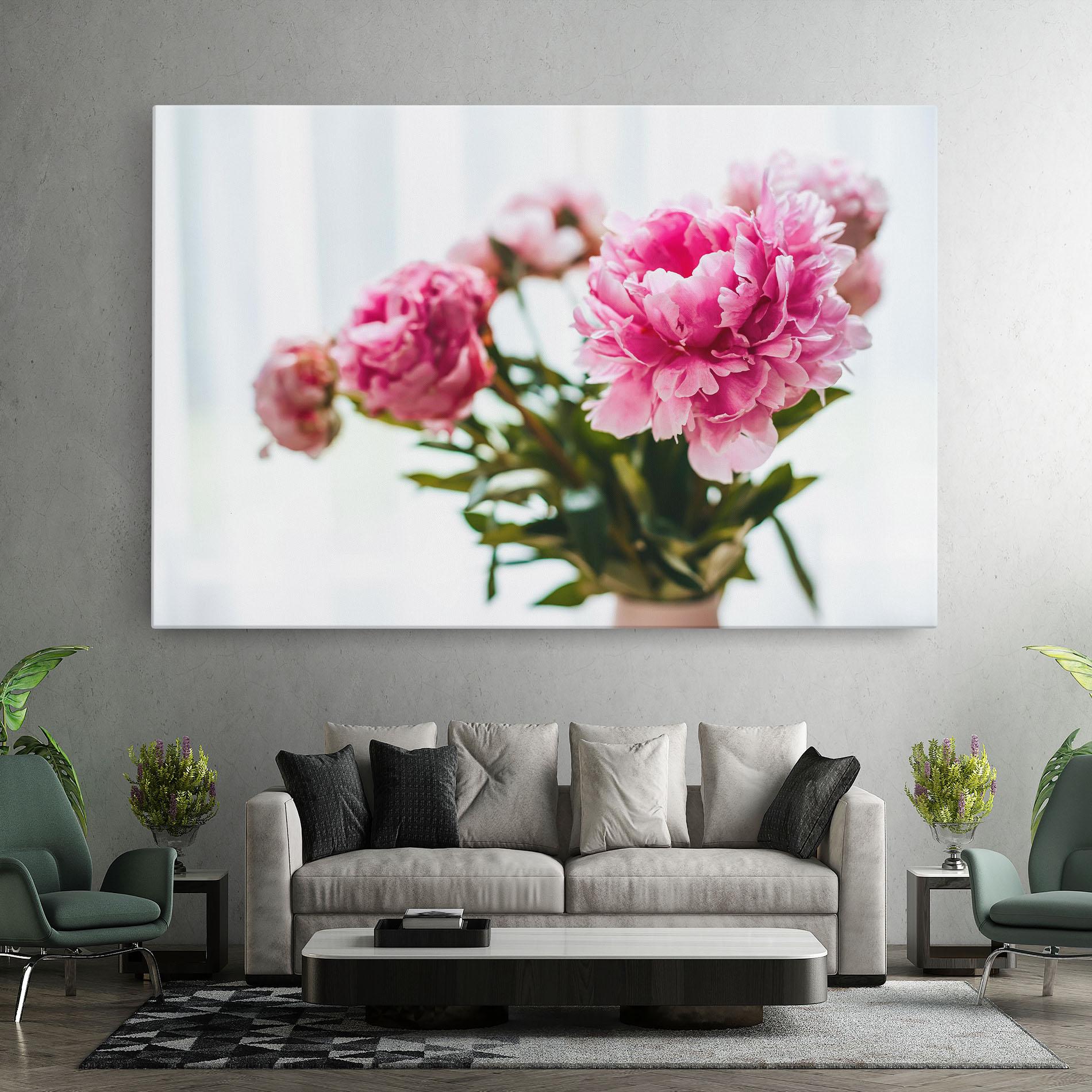 Leinwandbild Peony In Vase mockup 7
