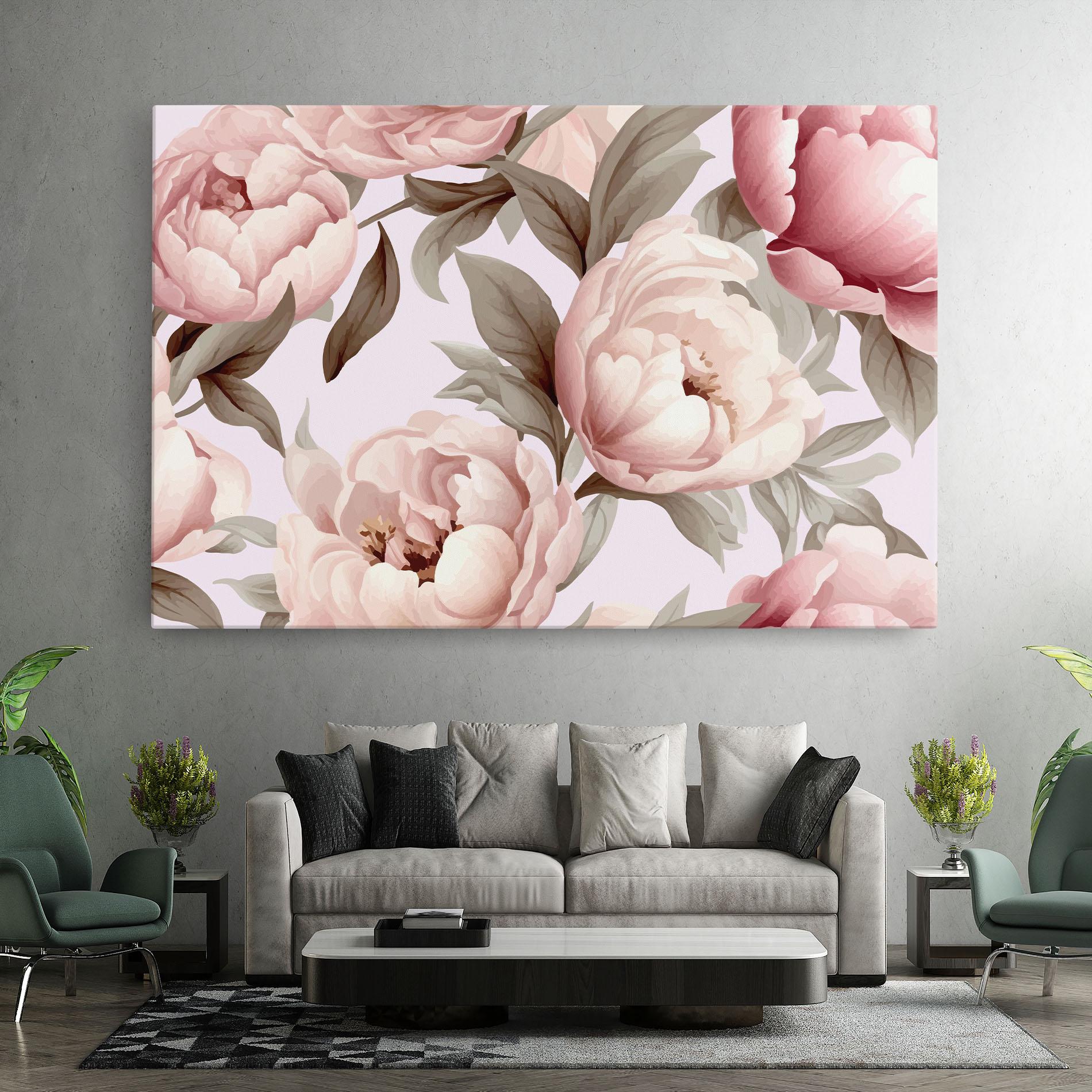 Leinwandbild Pink Peony Buds mockup 7