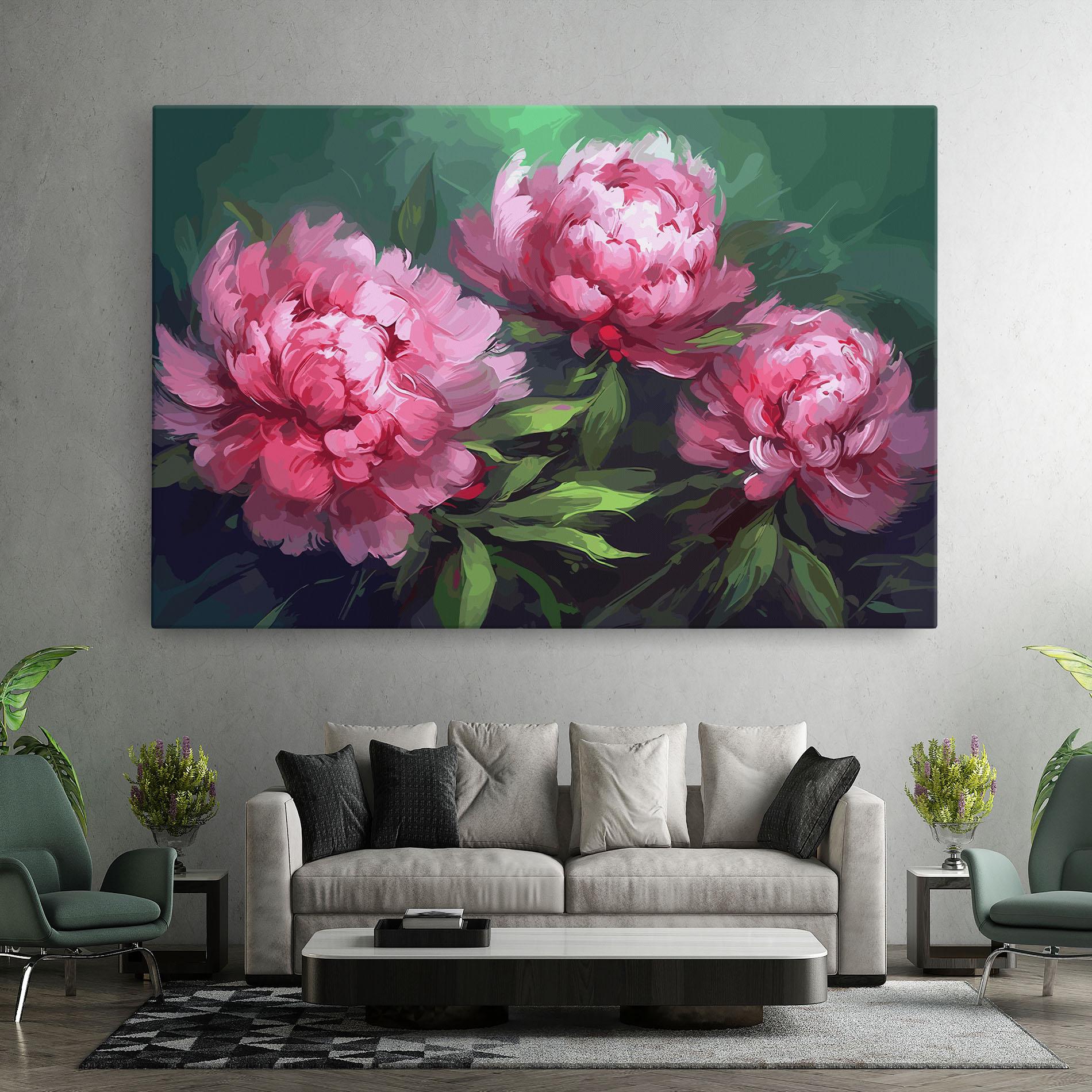 Leinwandbild Pretty Peonies mockup 7