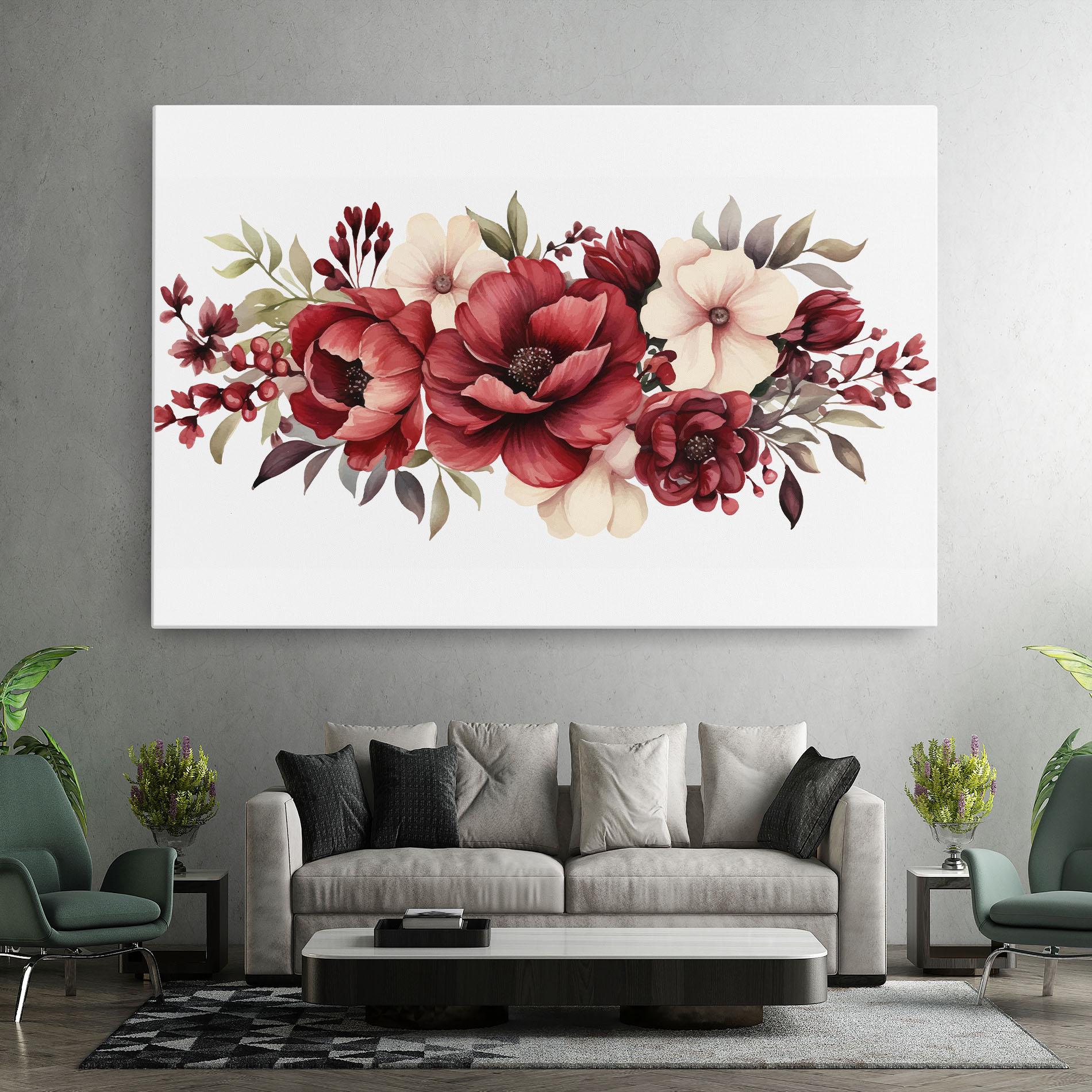 Leinwandbild Red Peony mockup 7