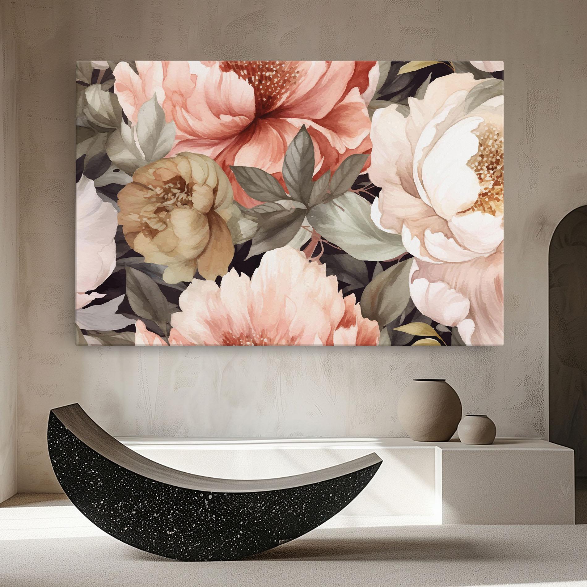 Leinwandbild Cream Pink Peony mockup 8