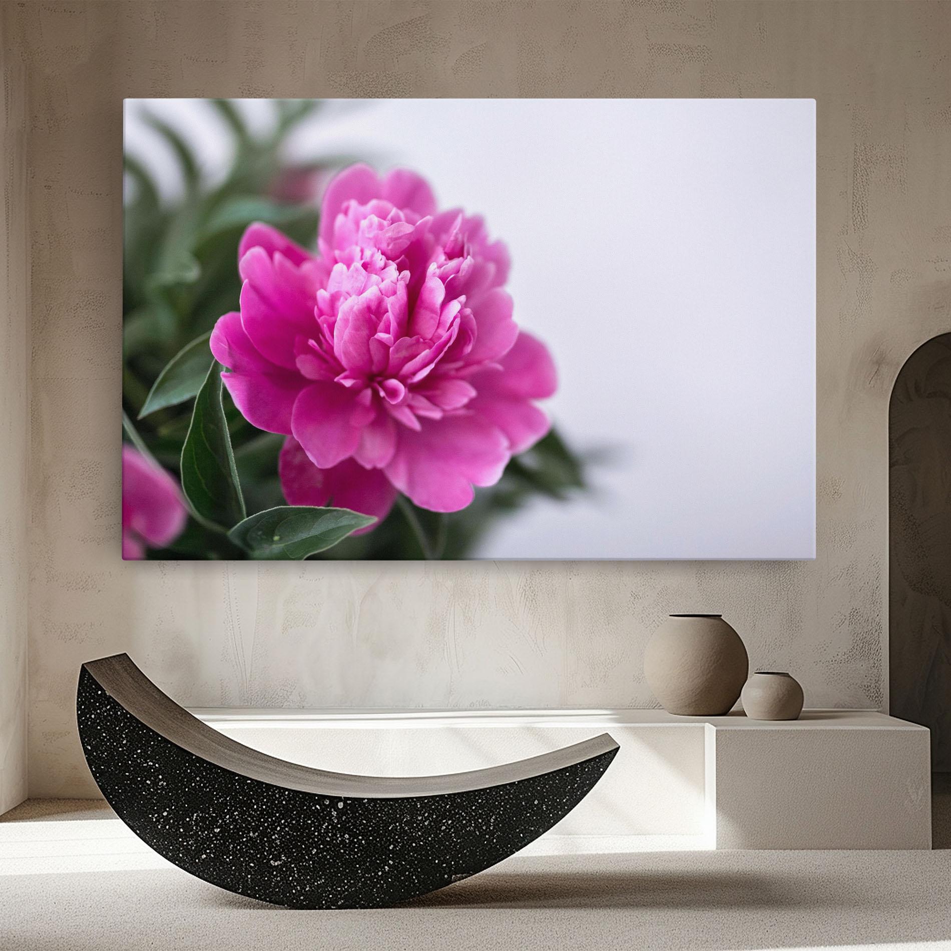 Leinwandbild Dark Pink Peony mockup 8