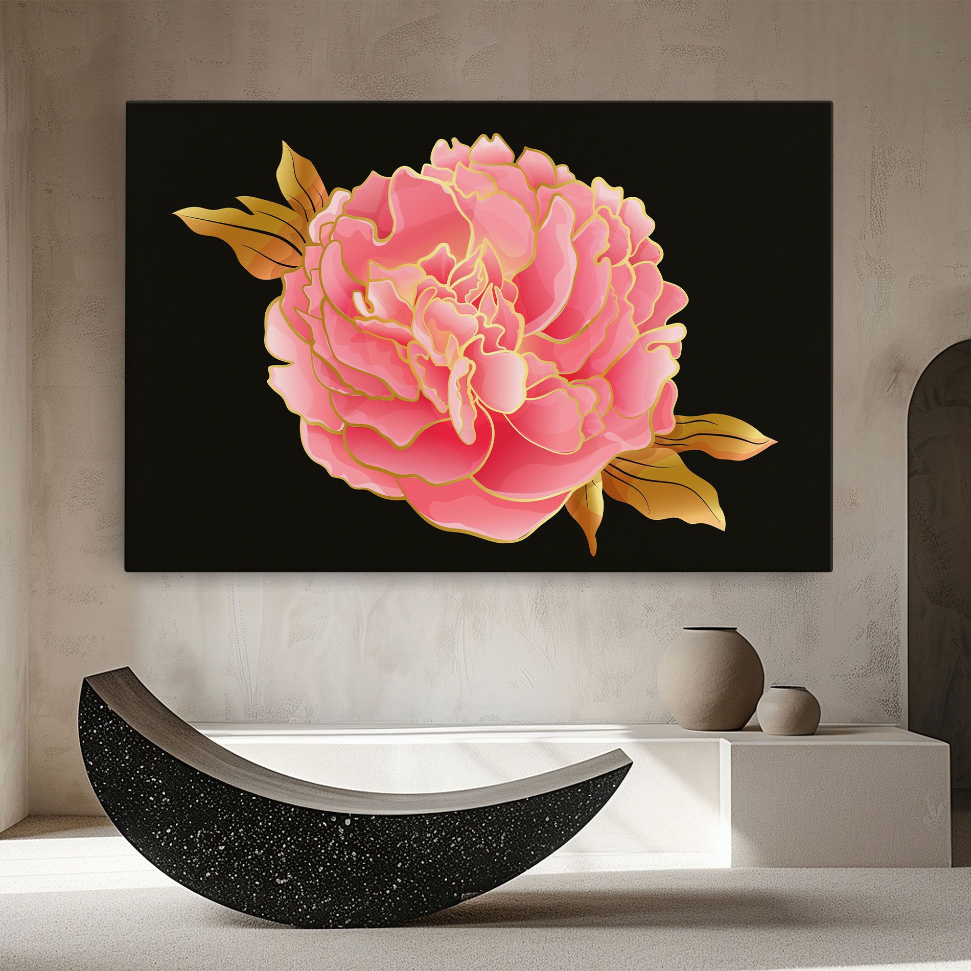 Gold Pinkk Peony mockup 8