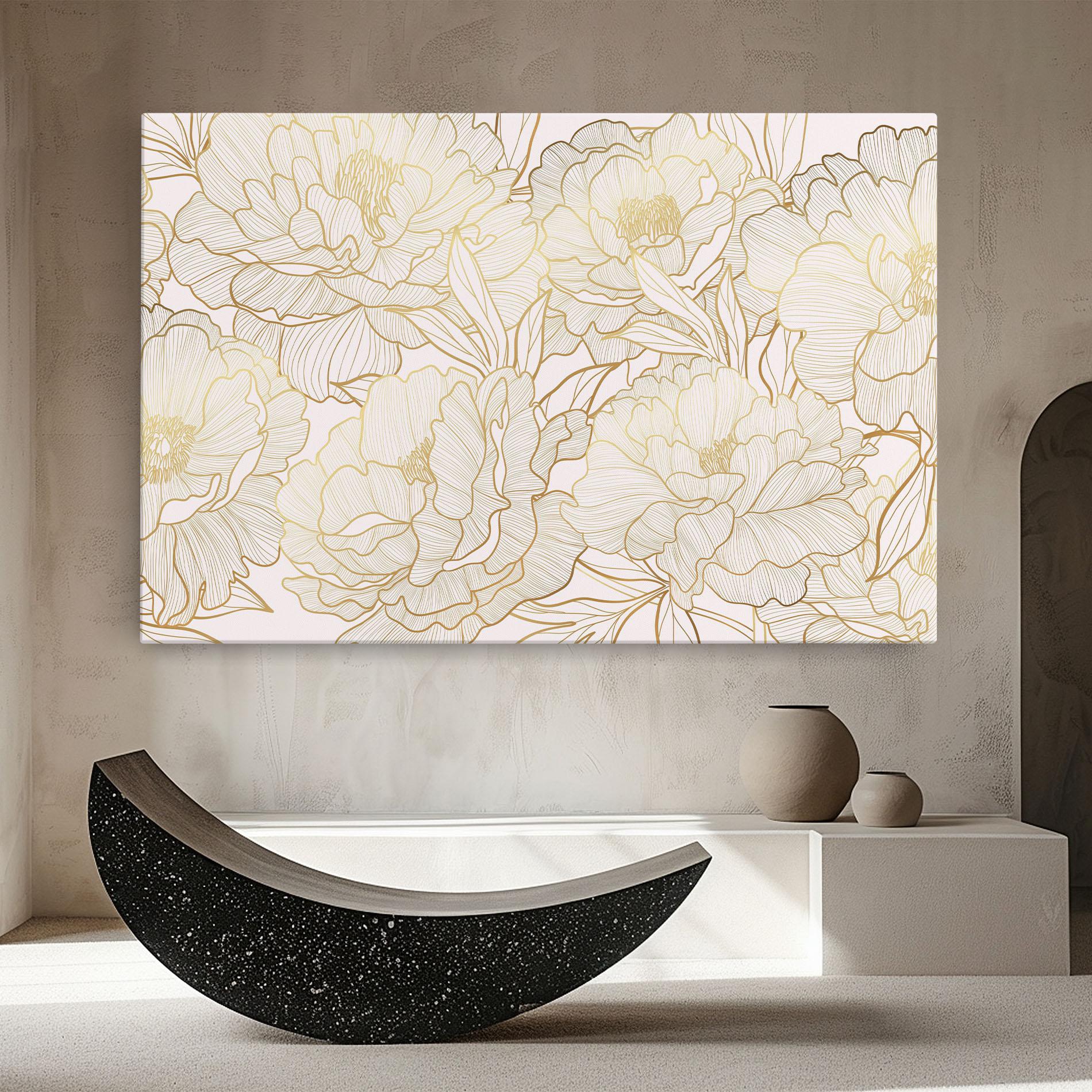 Leinwandbild Golden Peony mockup 8