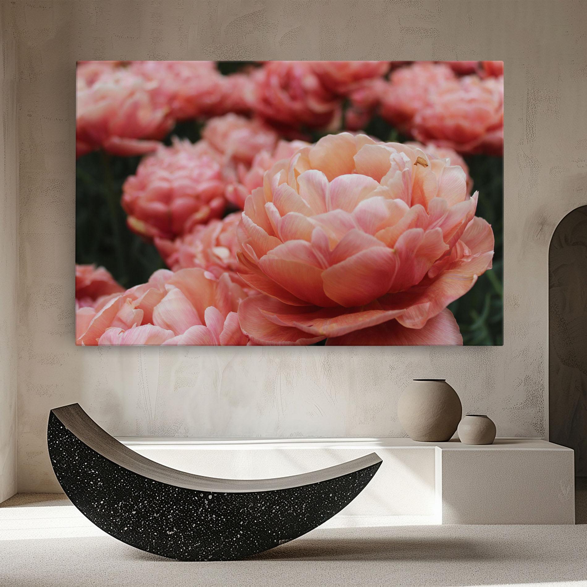 Leinwandbild Light Orange Peony mockup 8