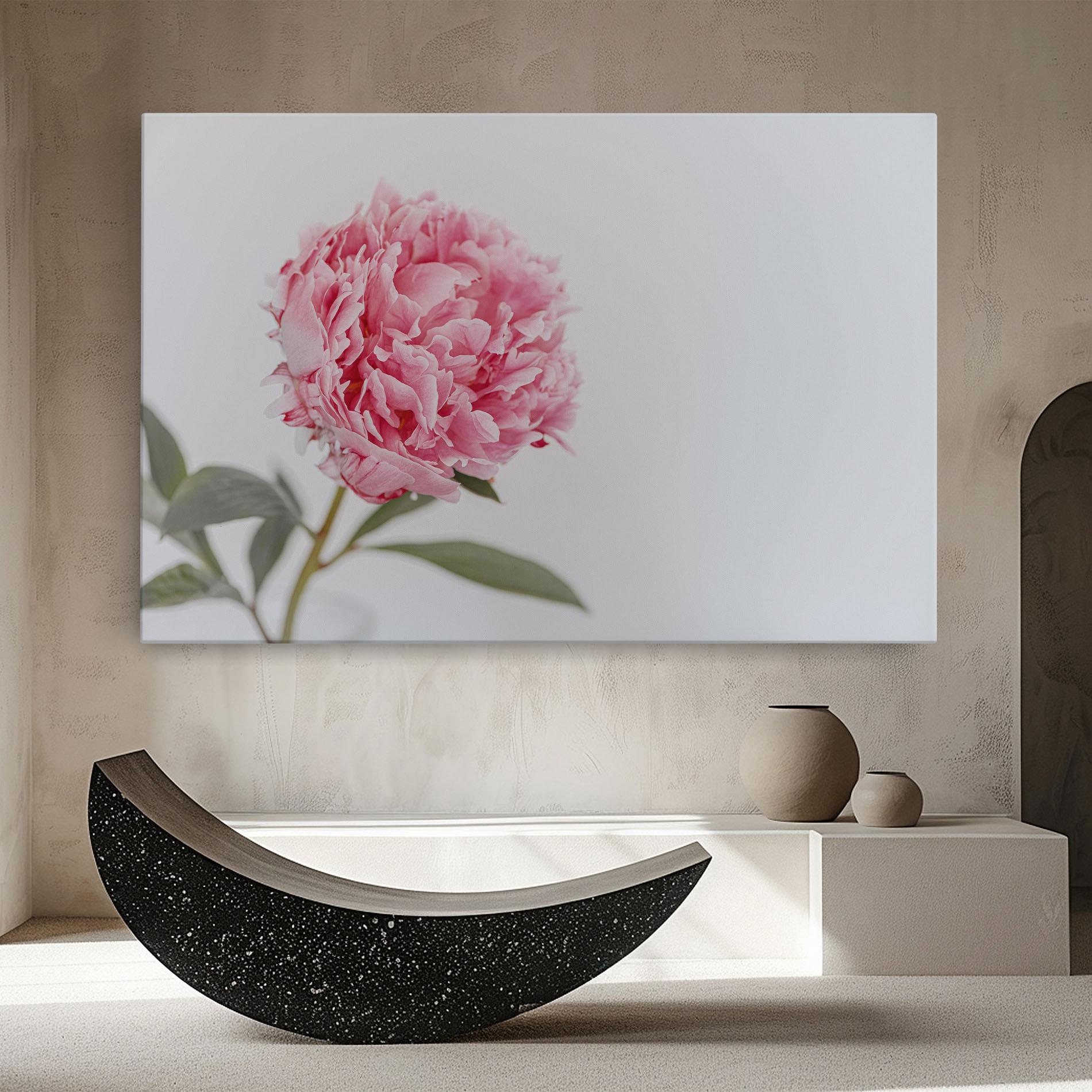 Leinwandbild One Peony mockup 8