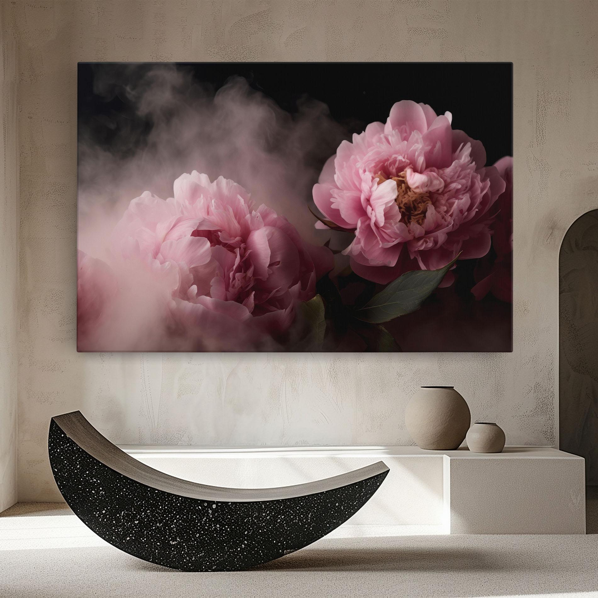 Leinwandbild Peony In Smoke mockup 8