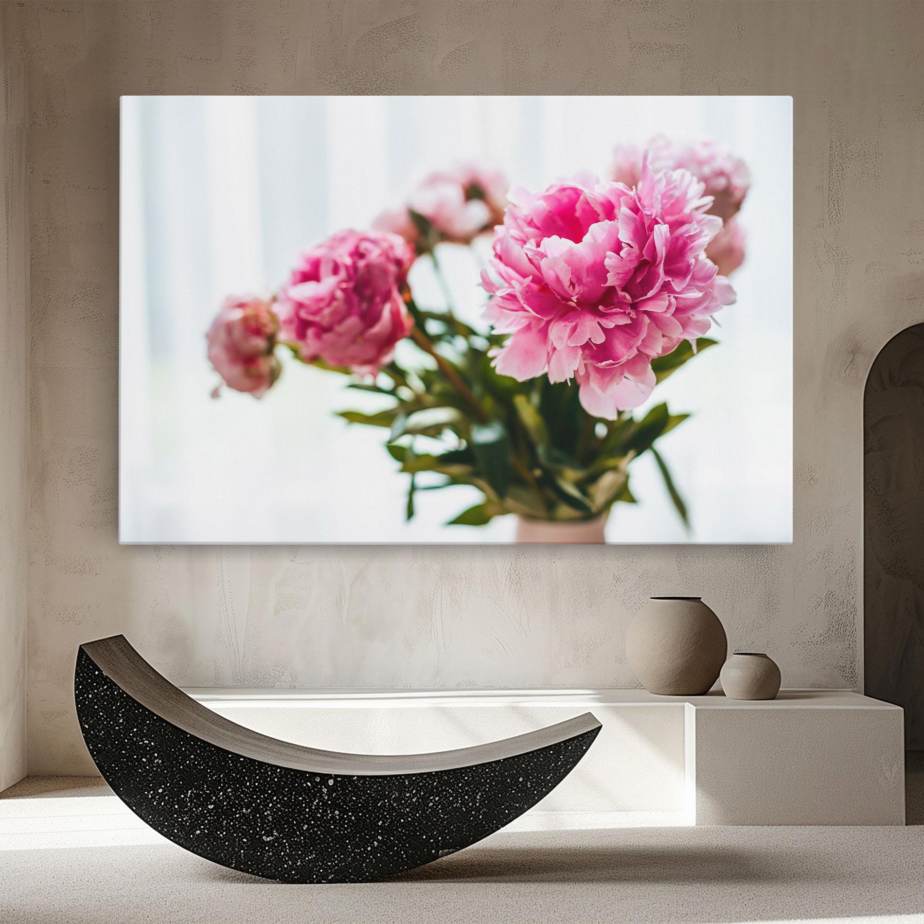 Leinwandbild Peony In Vase mockup 8