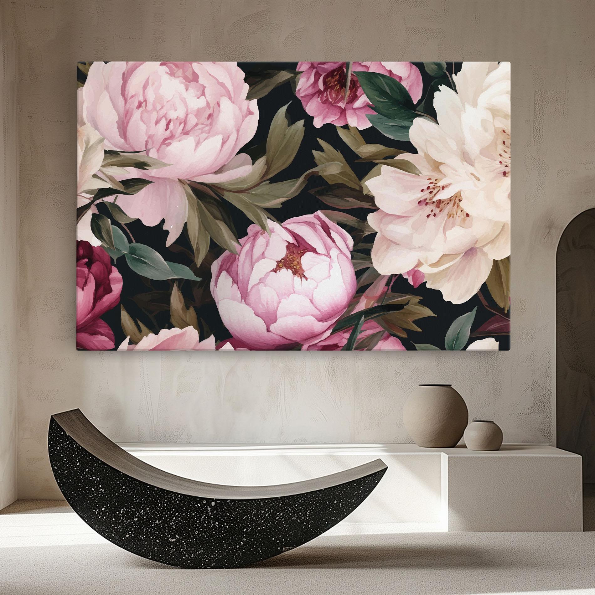 Leinwandbild Peony Paint mockup 8