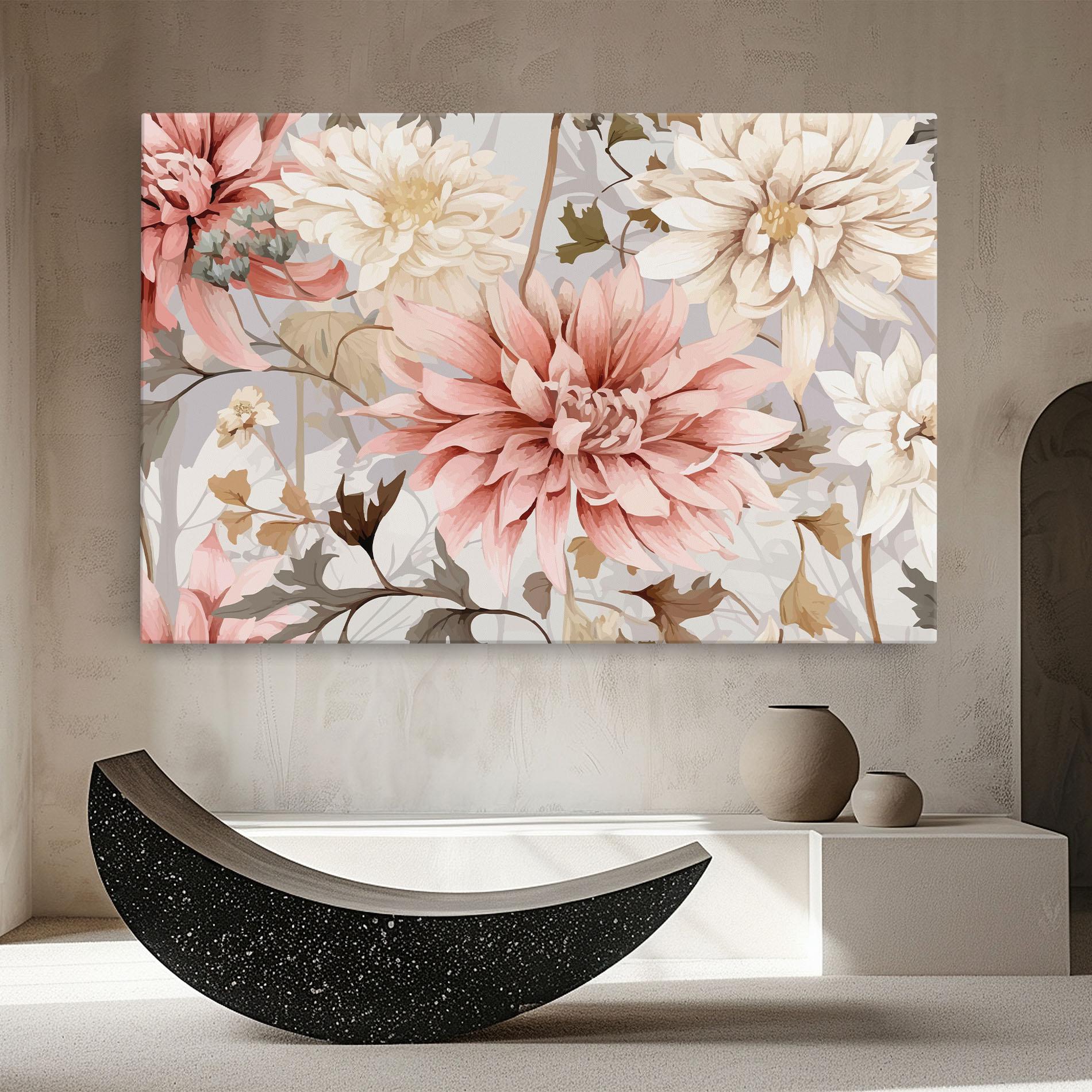 Leinwandbild Pink Cream Open Peony mockup 8