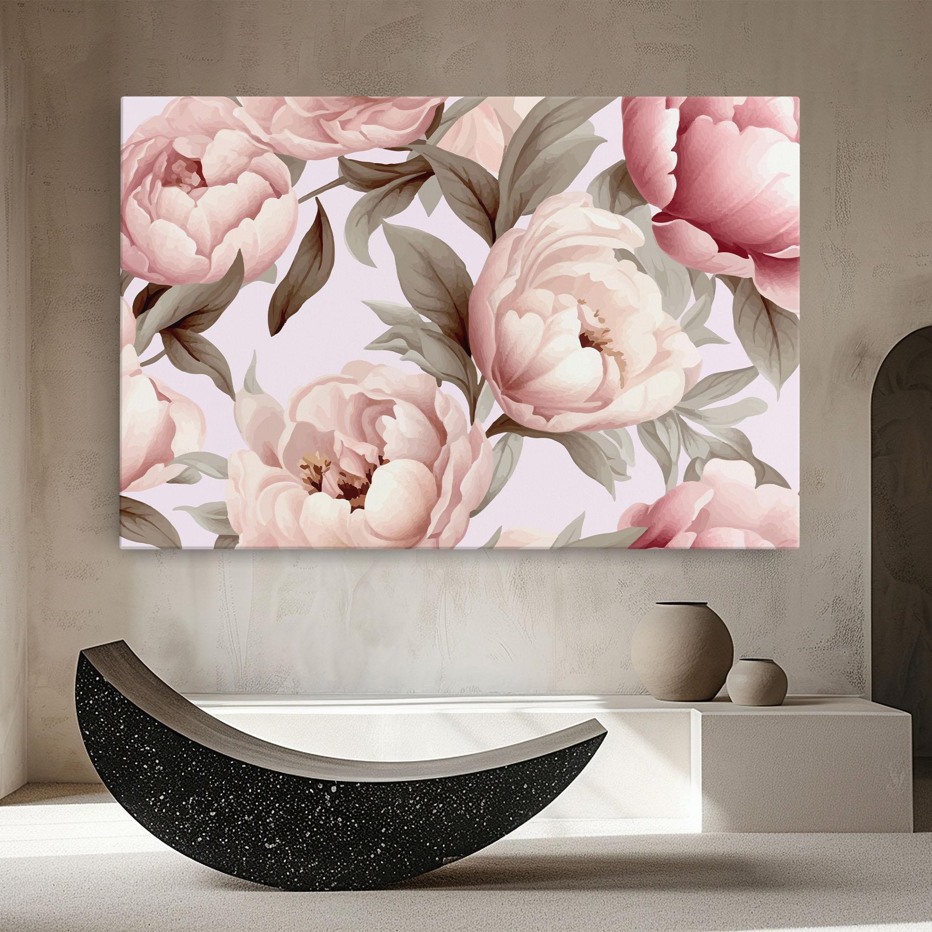 Leinwandbild Pink Peony Buds mockup 8