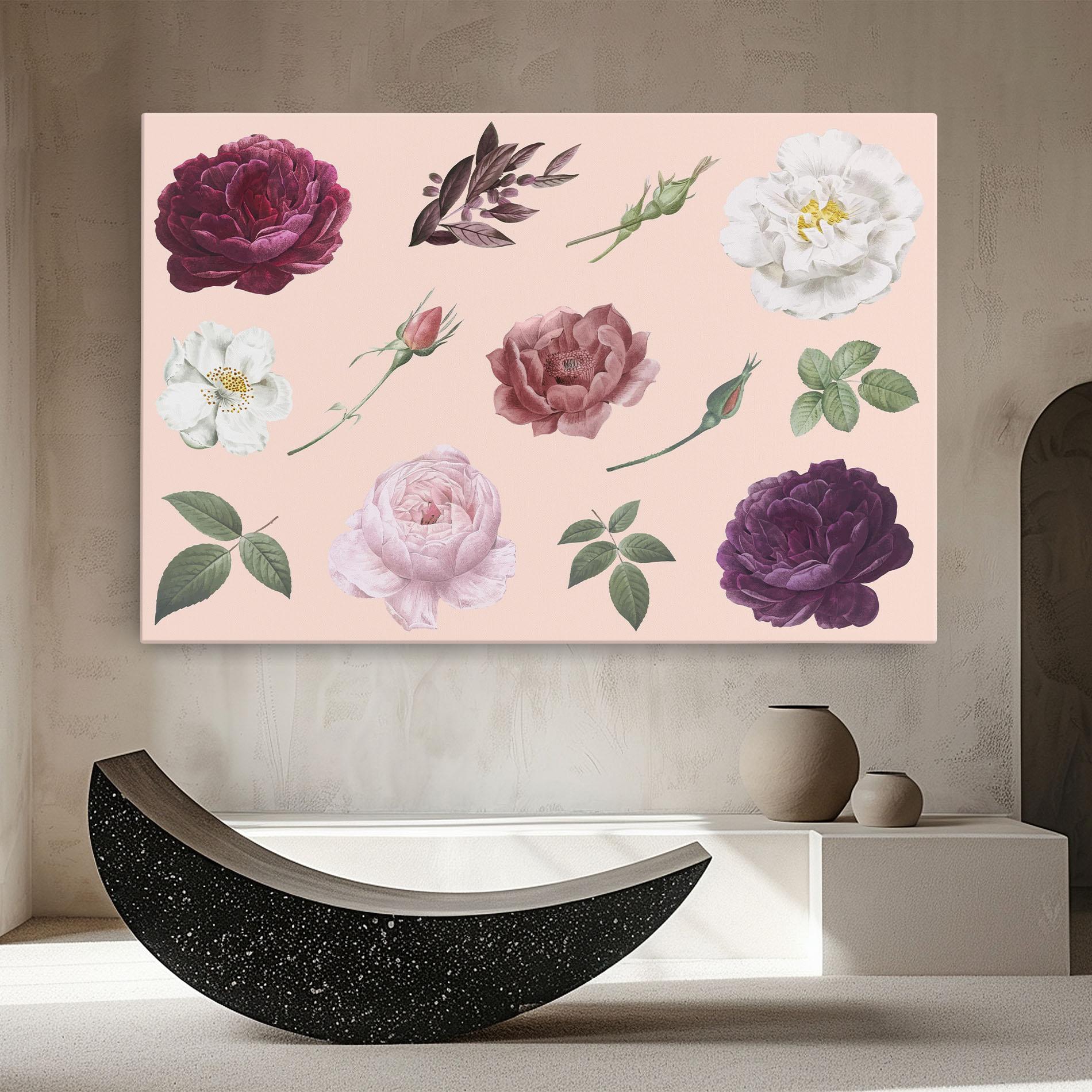Leinwandbild Rose And Peony mockup 8