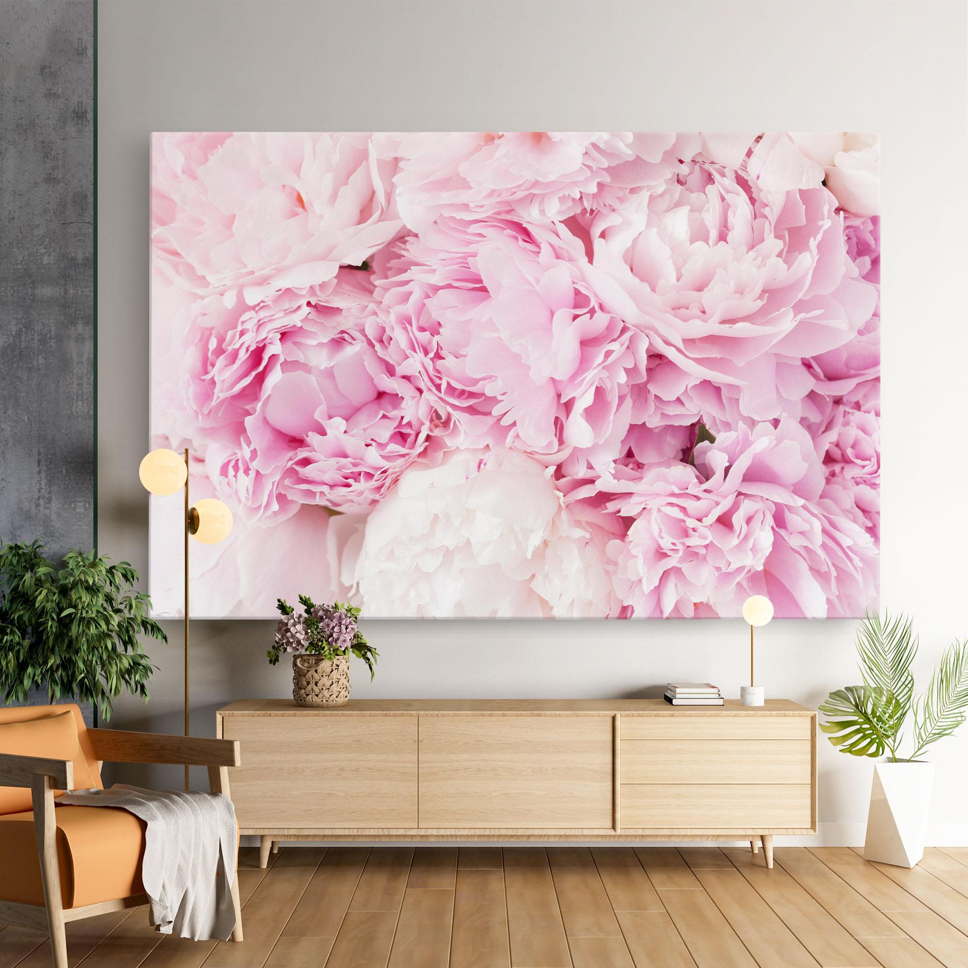 Leinwandbild Dreamy Pink Pastel Peony mockup 9