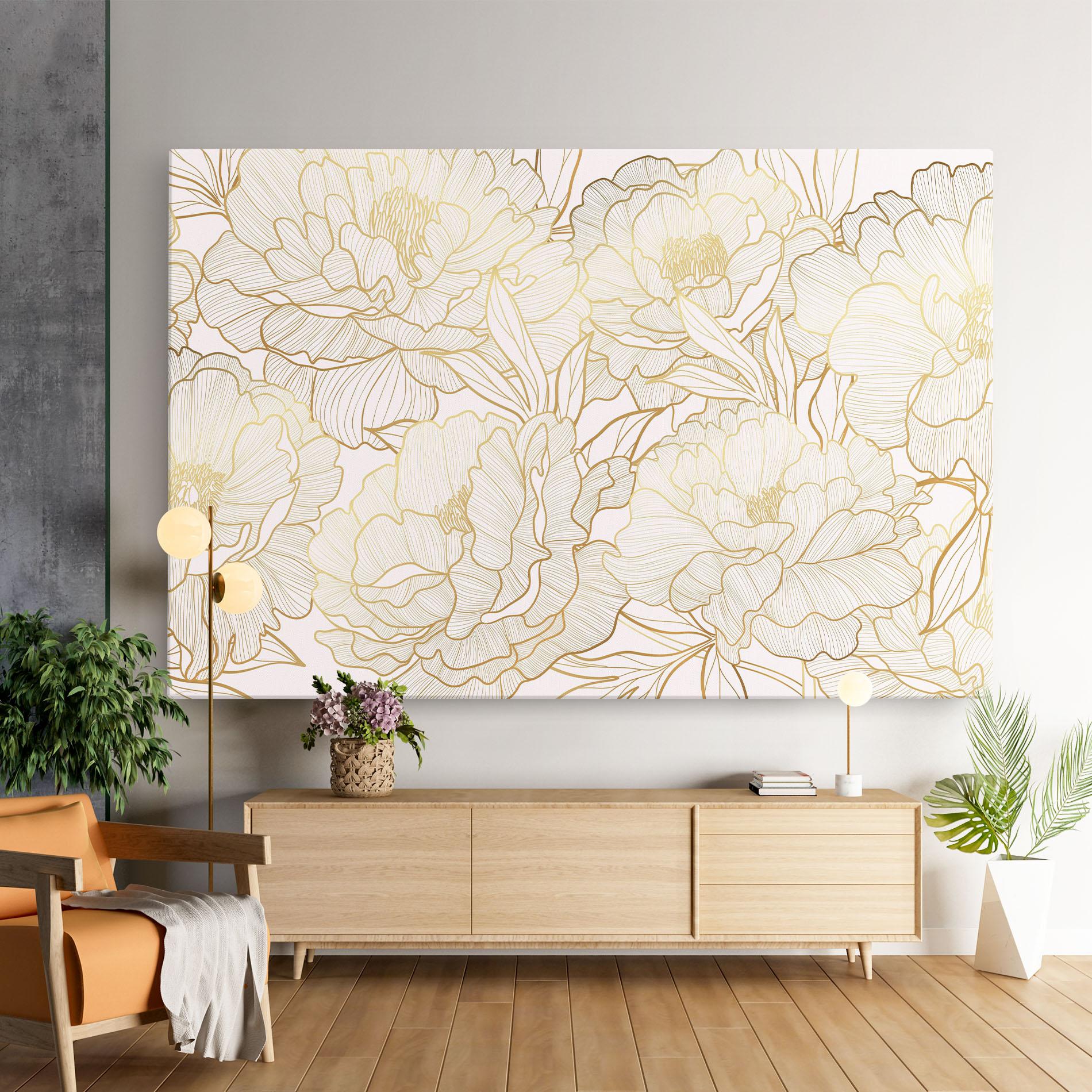 Leinwandbild Golden Peony mockup 9