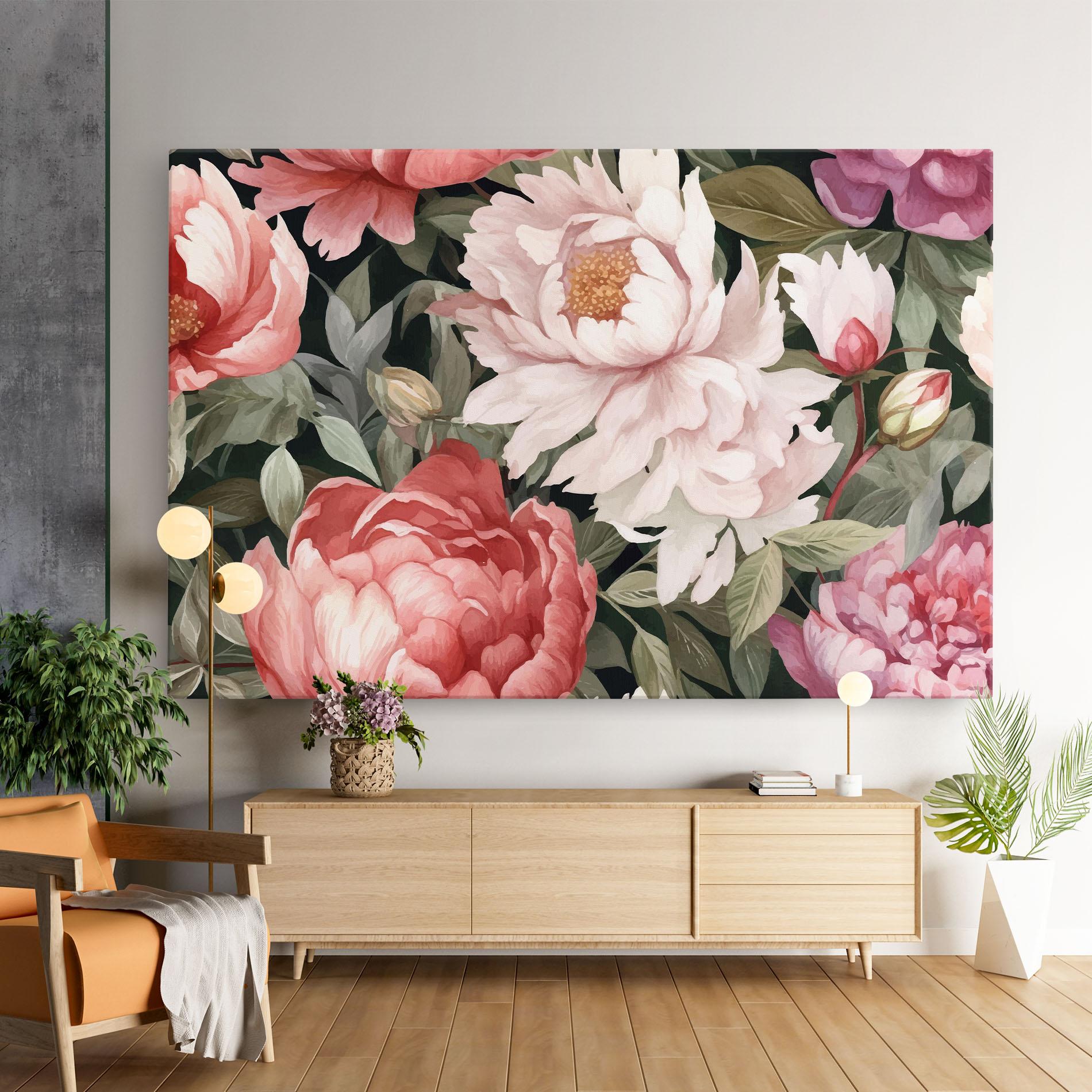 Leinwandbild Light Peony Art mockup 9