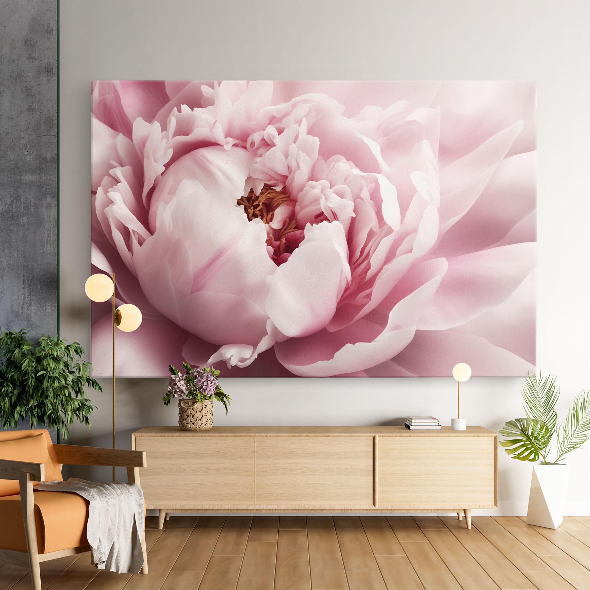 Leinwandbild Pastel Peony Petals mockup 9