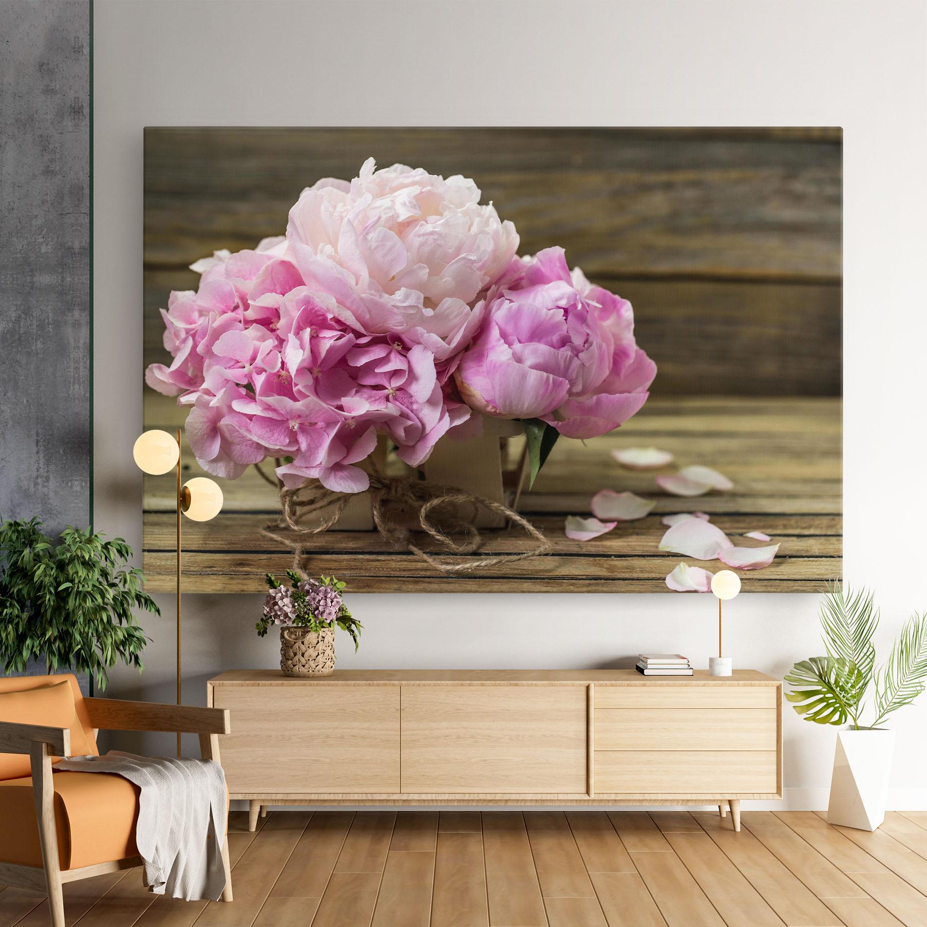 Leinwandbild Peony On Table mockup 9