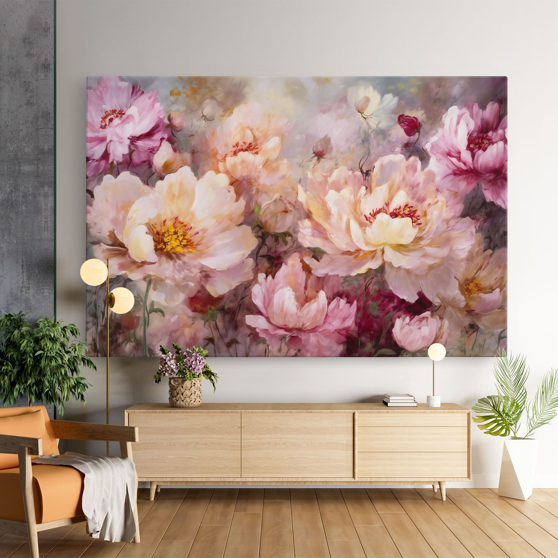 Peony Painting Art mockup 9