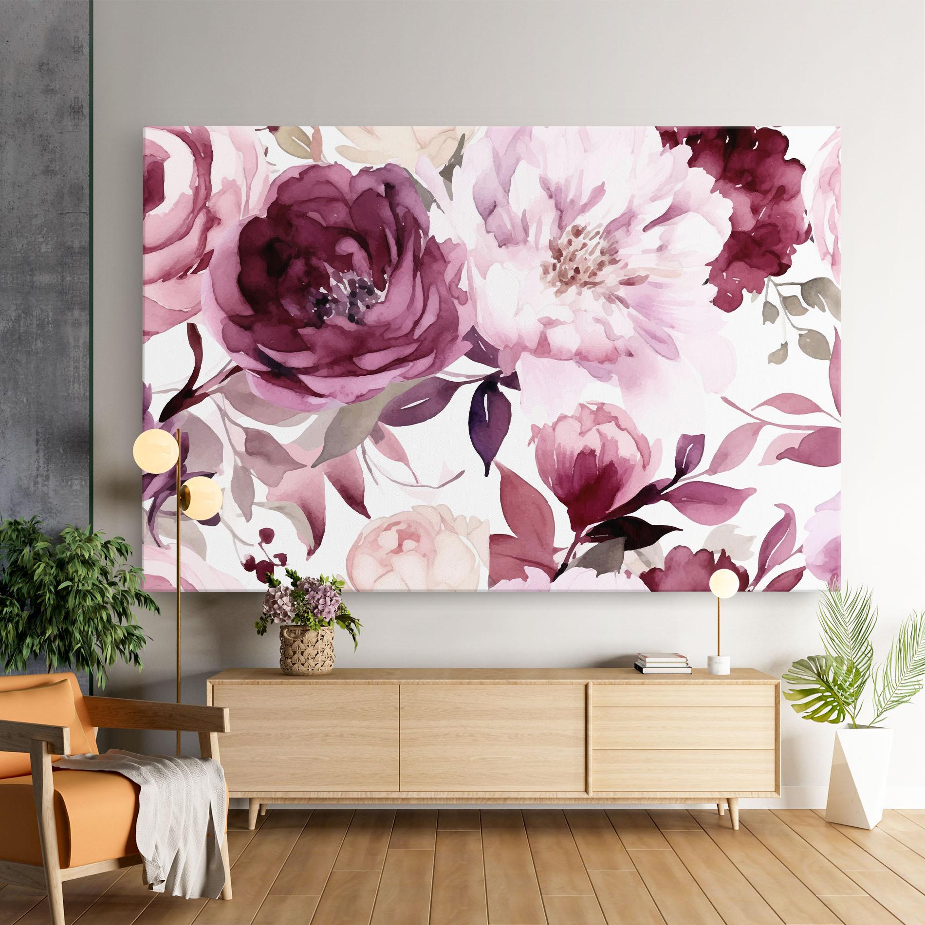 Leinwandbild Peony Pink Purple mockup 9