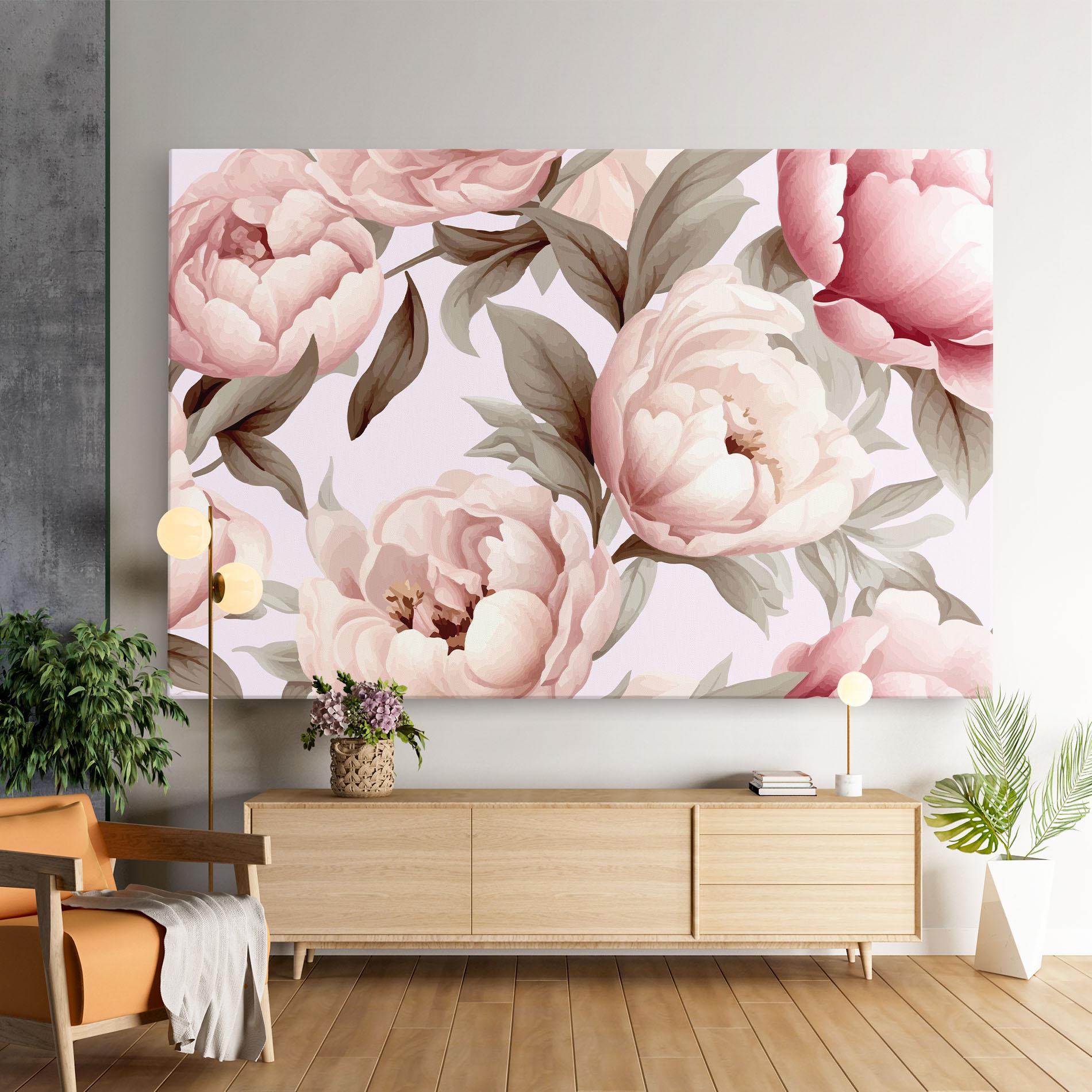 Leinwandbild Pink Peony Buds mockup 9