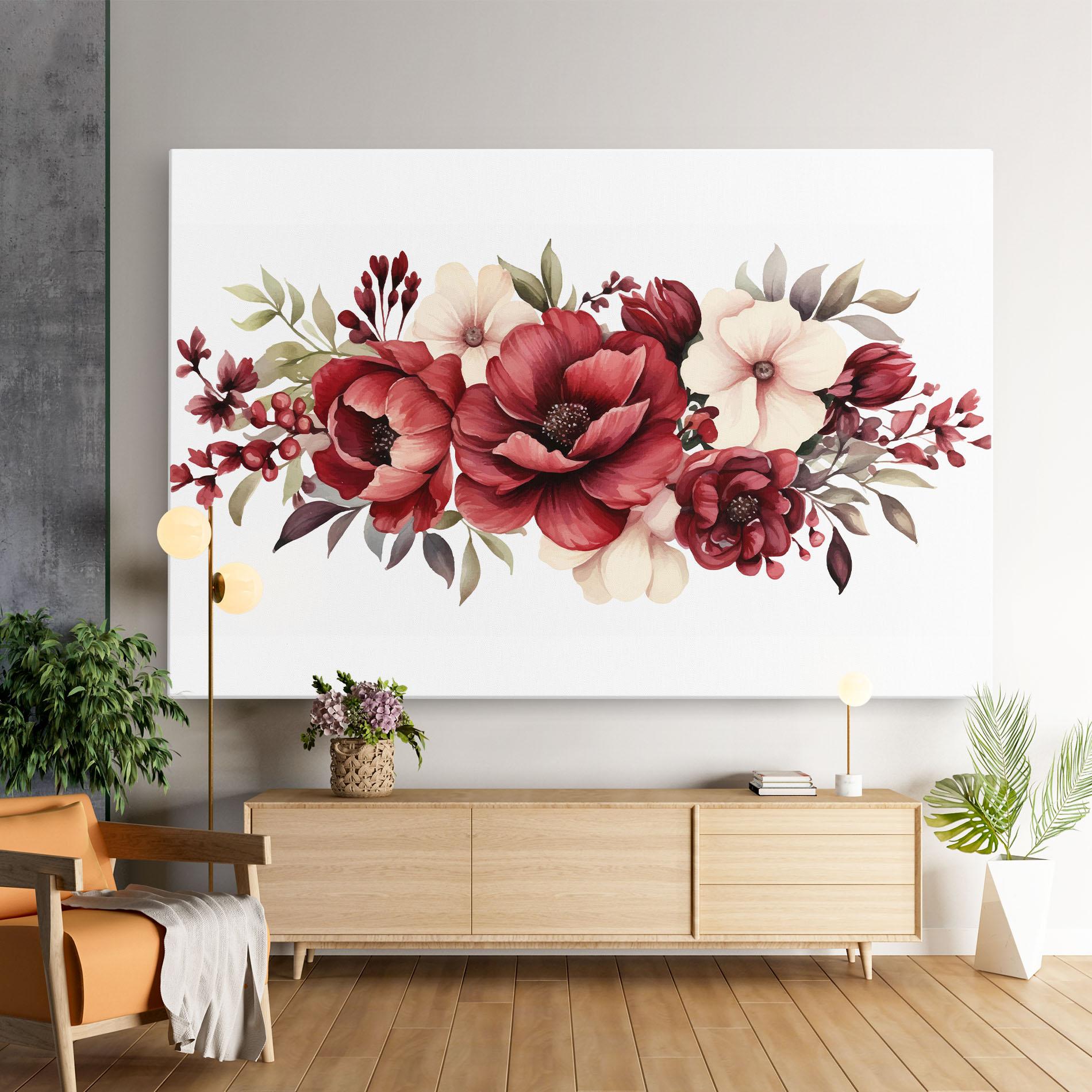 Leinwandbild Red Peony mockup 9