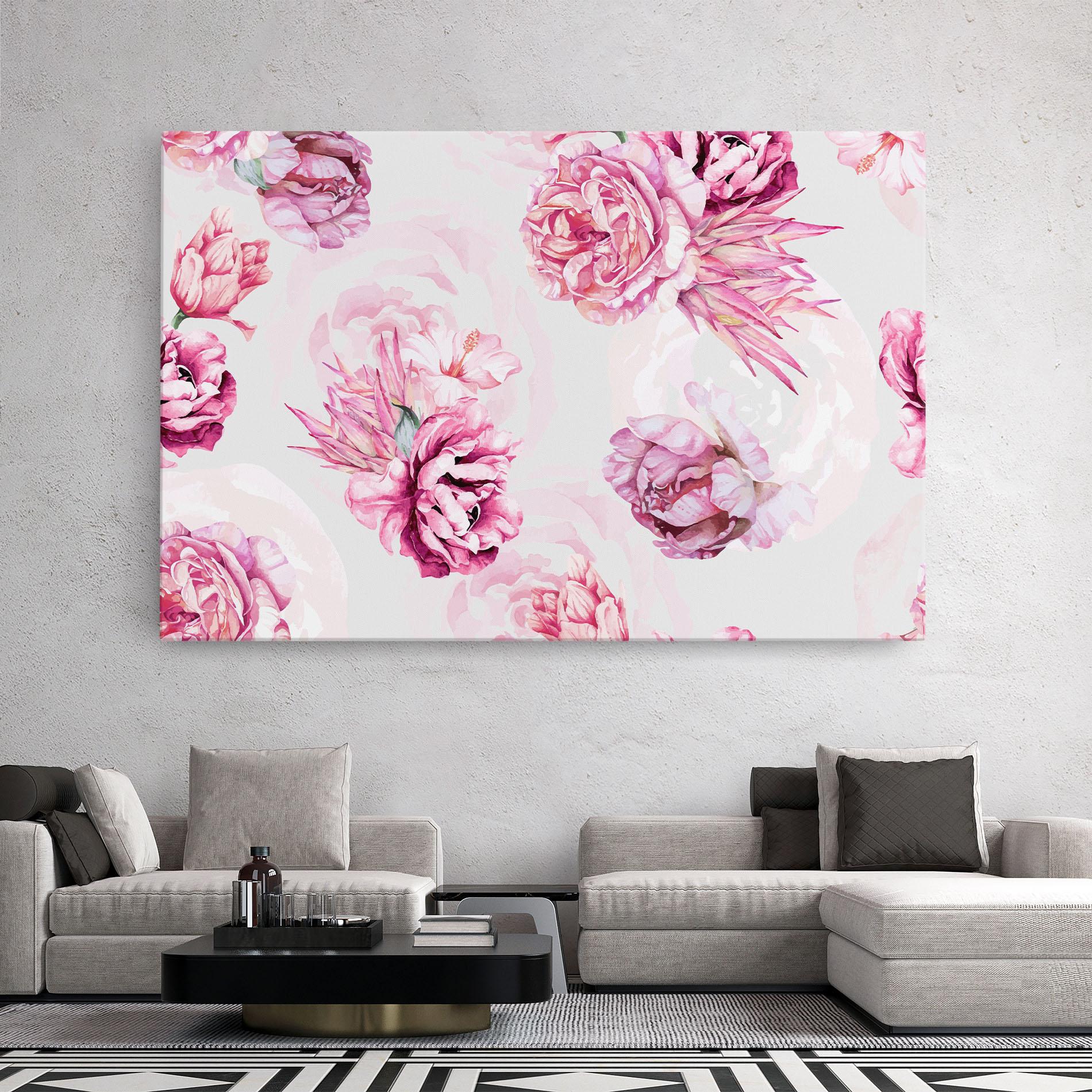 Leinwandbild Blooming Peony mockup 2