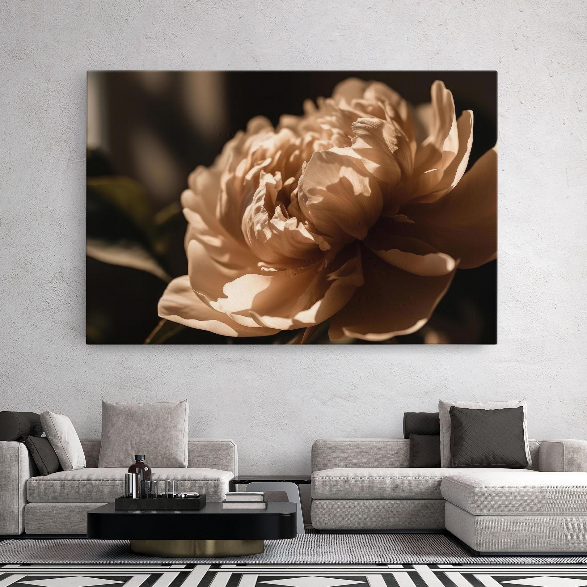 Leinwandbild Cream Peony mockup 2