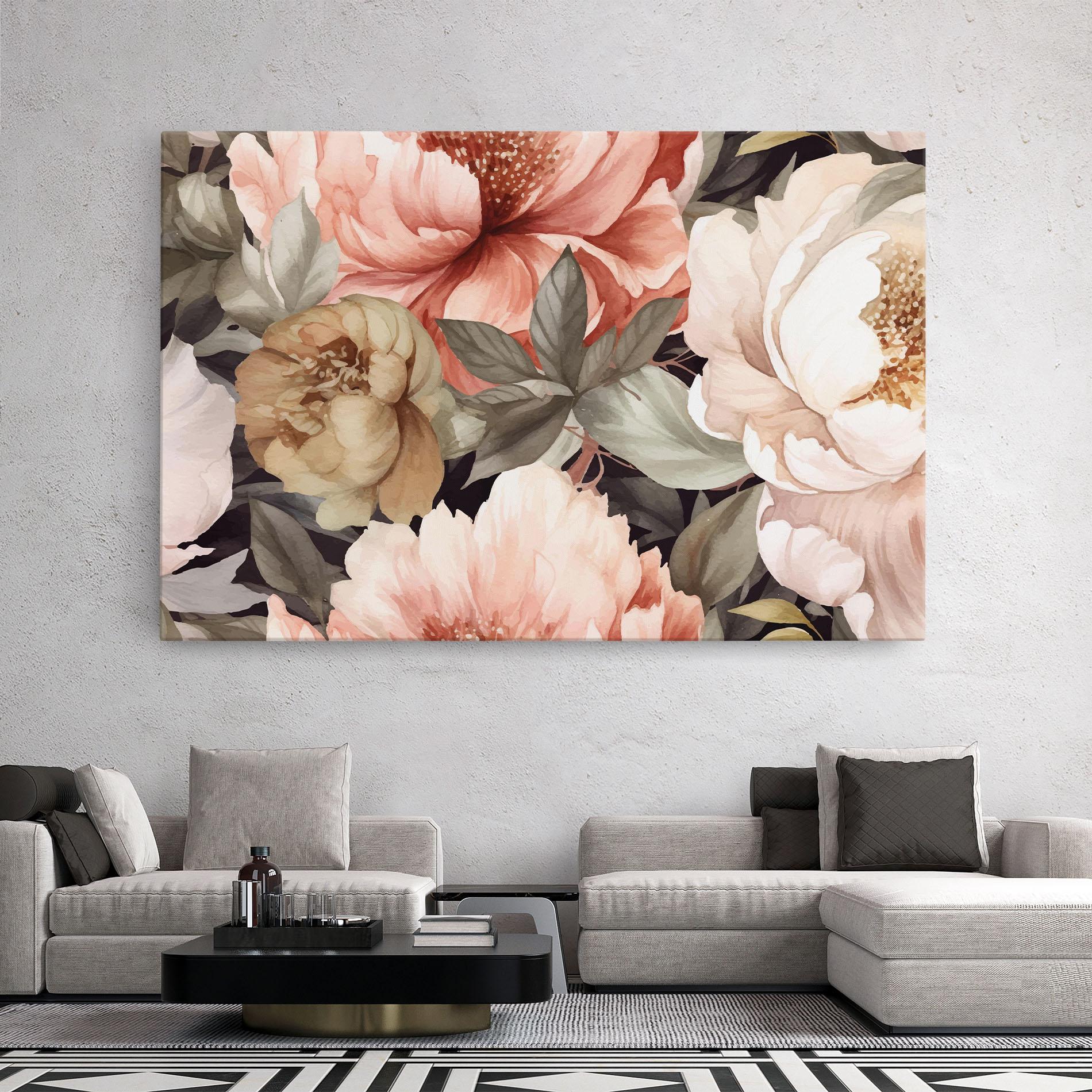 Leinwandbild Cream Pink Peony mockup 2