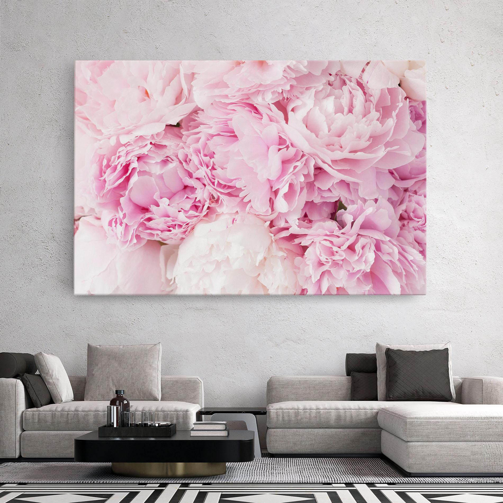 Leinwandbild Dreamy Pink Pastel Peony mockup 2
