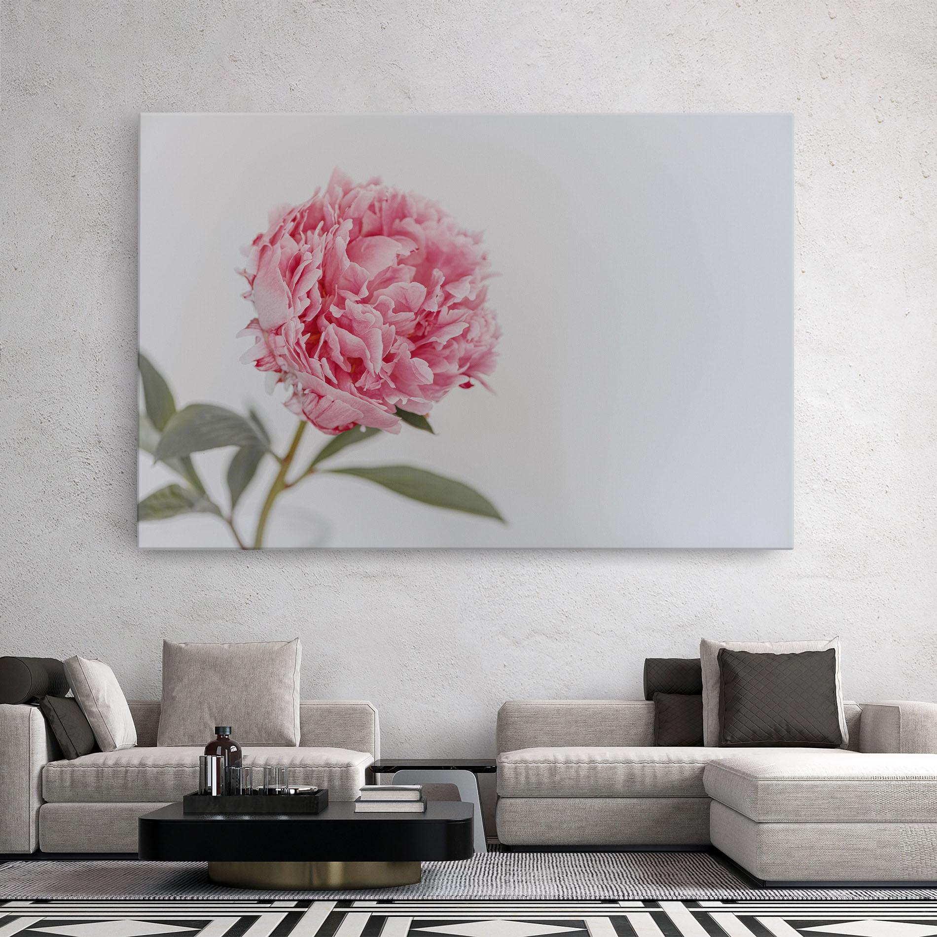 Leinwandbild One Peony mockup 2