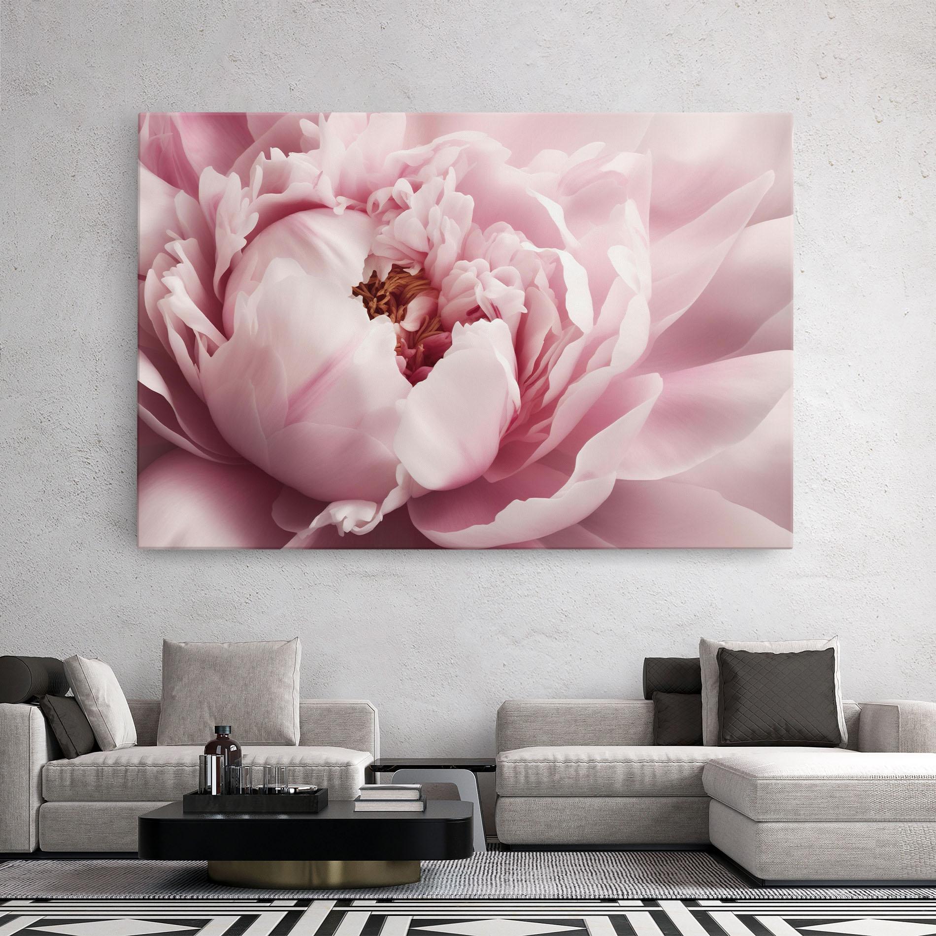 Leinwandbild Pastel Peony Petals mockup 2