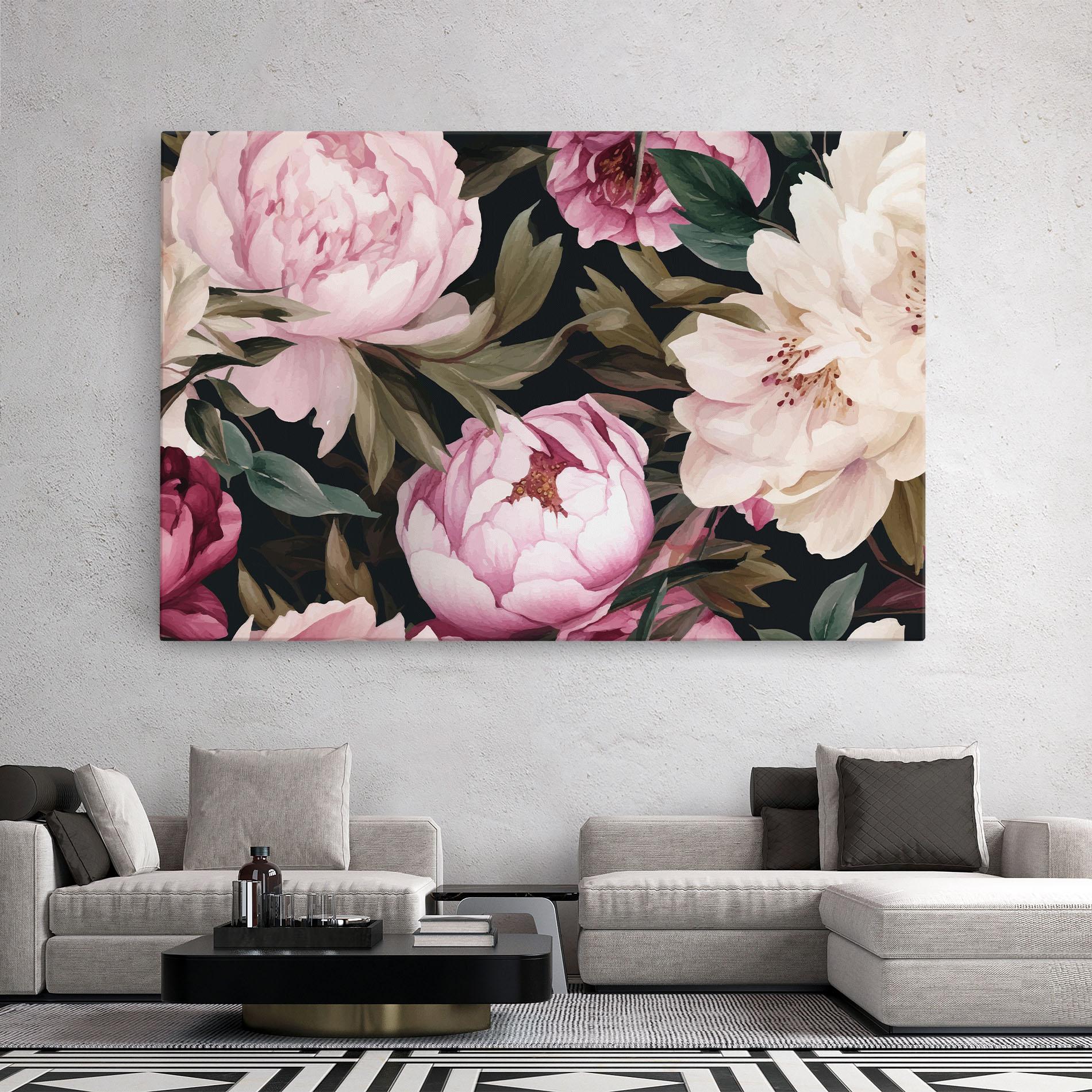 Leinwandbild Peony Paint mockup 2