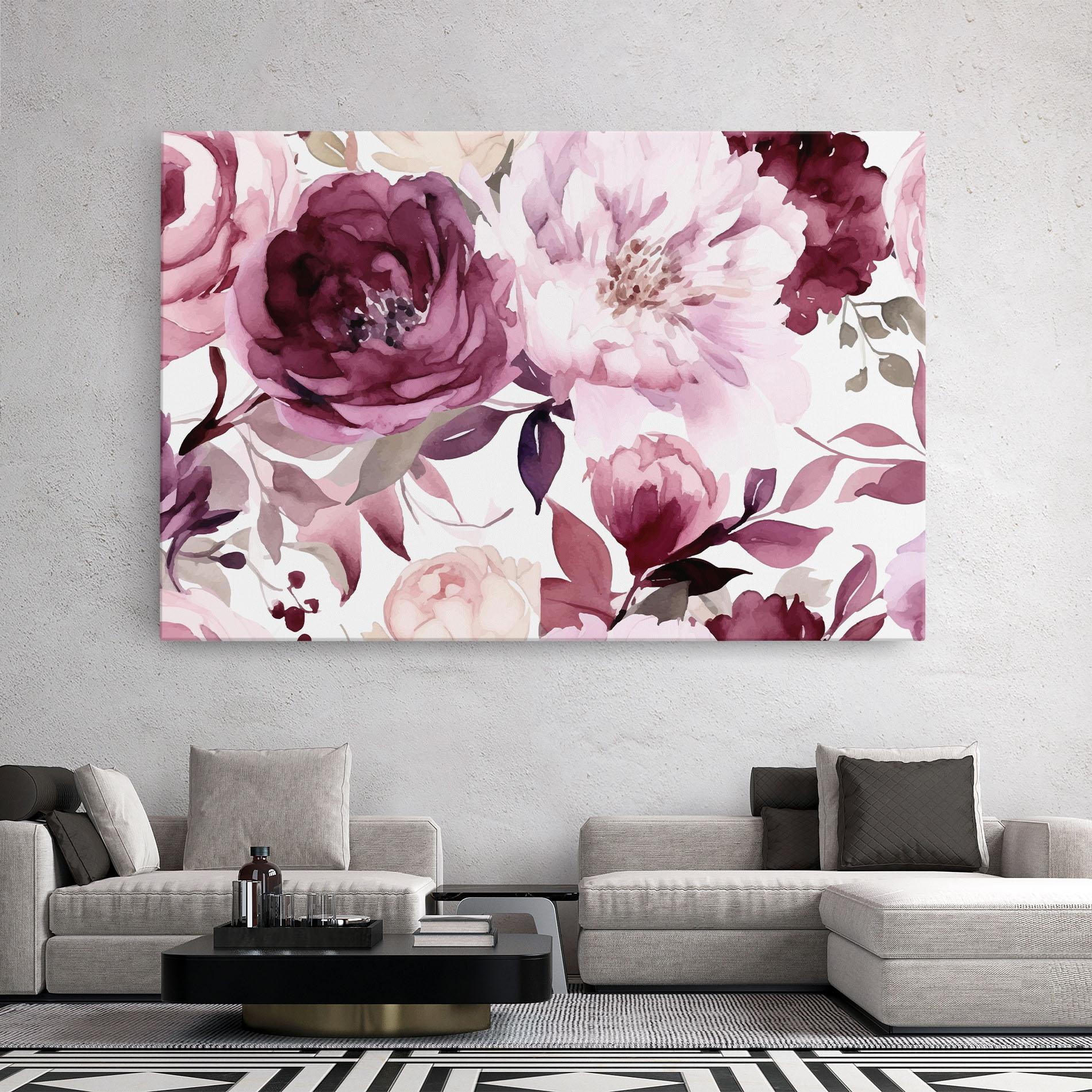 Leinwandbild Peony Pink Purple mockup 2