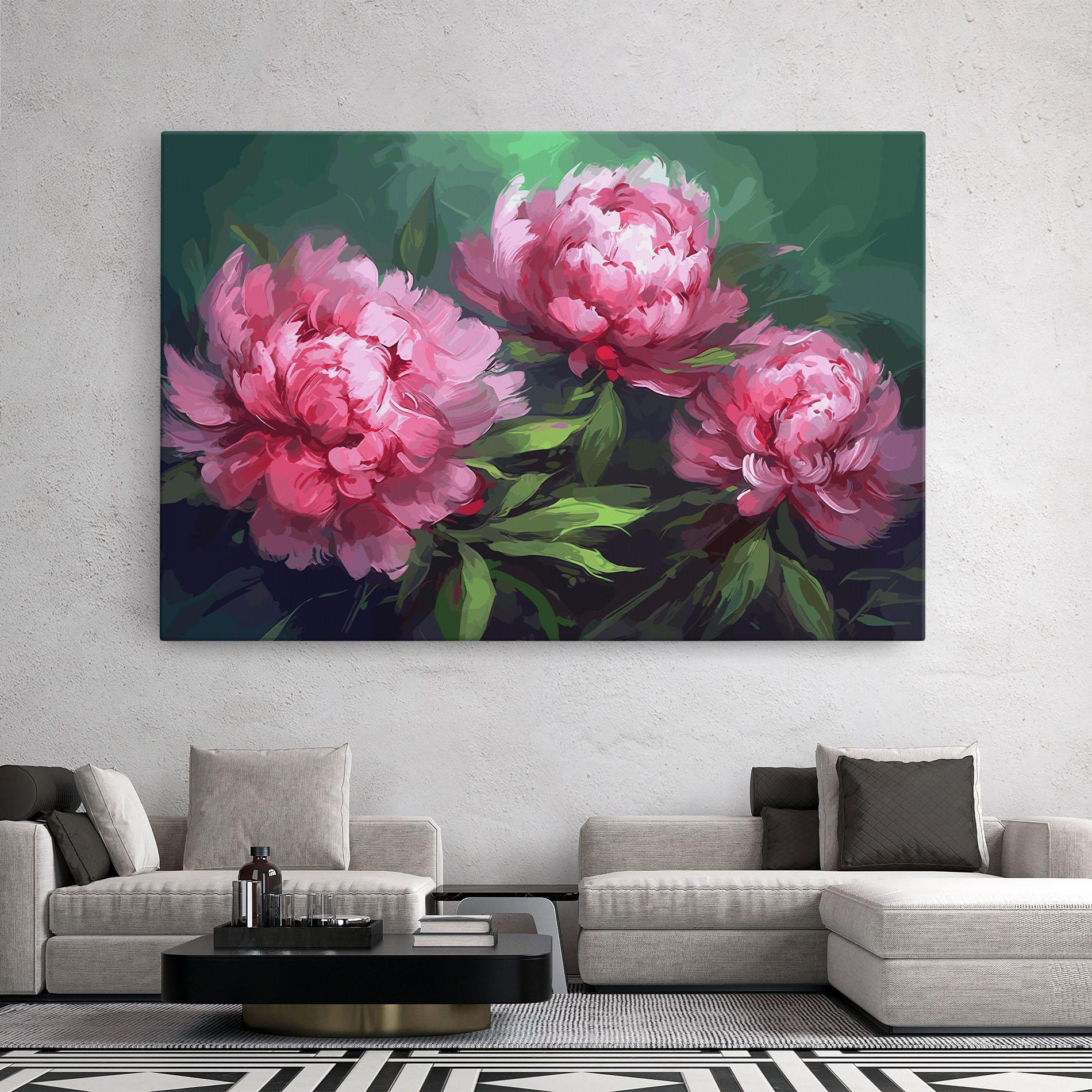 Leinwandbild Pretty Peonies mockup 2