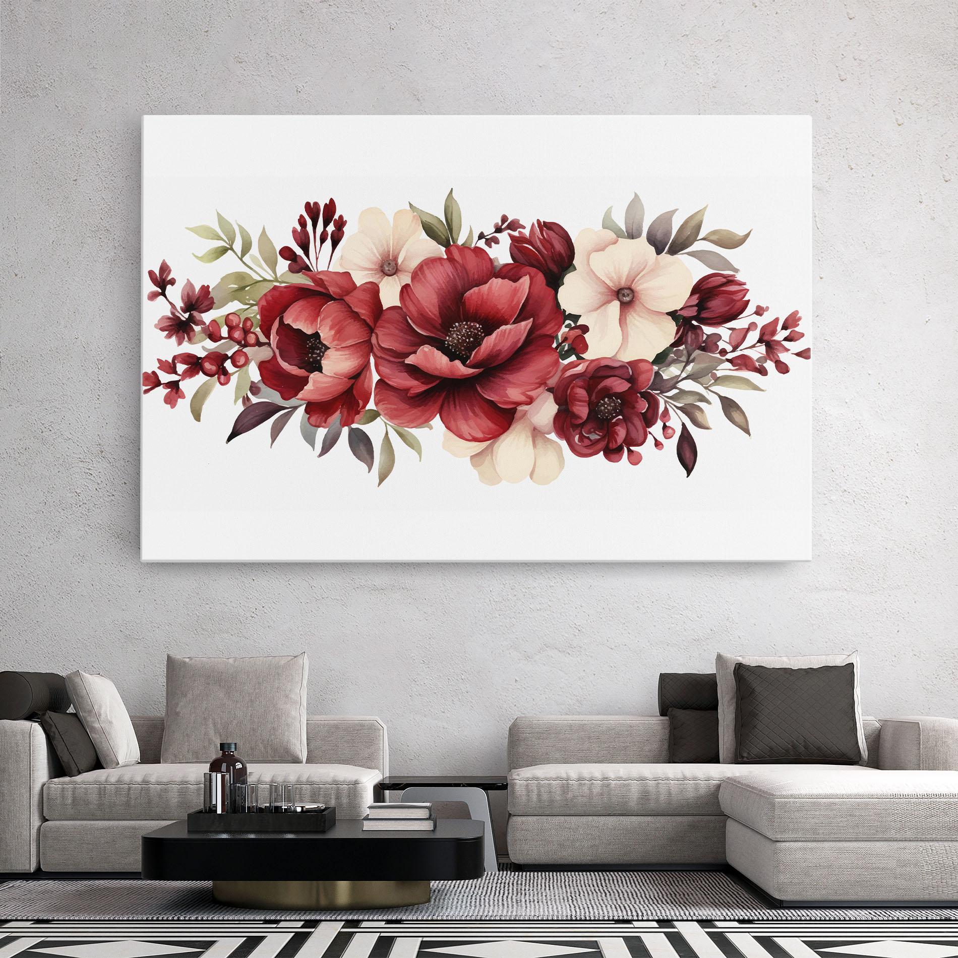 Leinwandbild Red Peony mockup 2